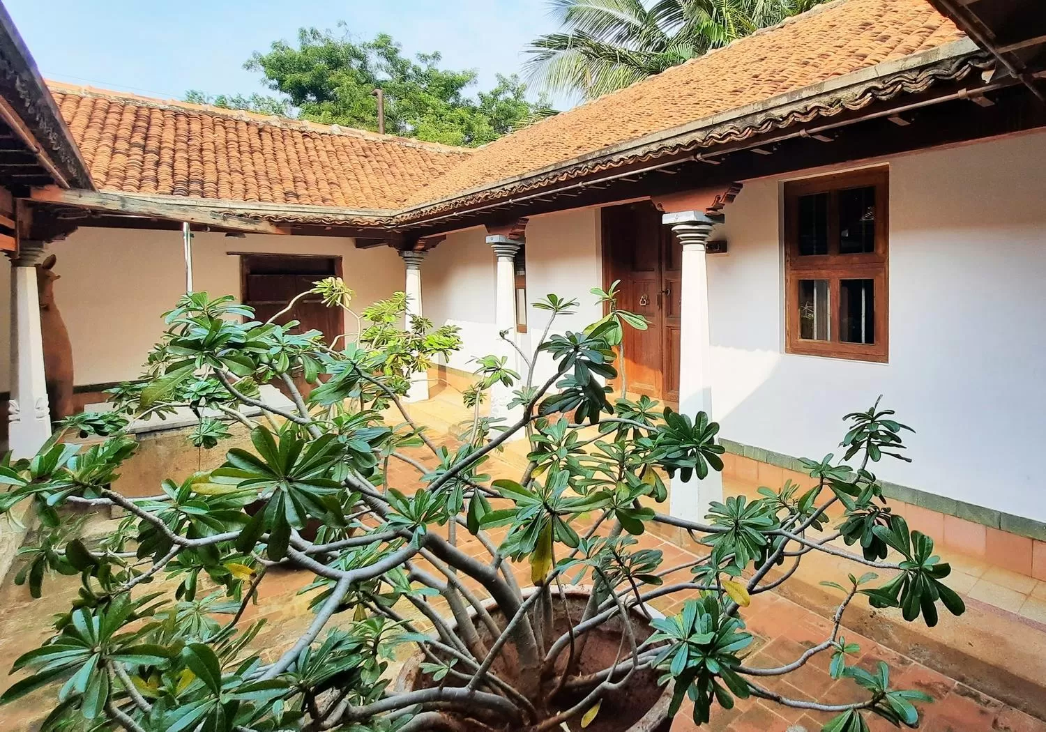 Patio, Property Building in Saratha Vilas Chettinad