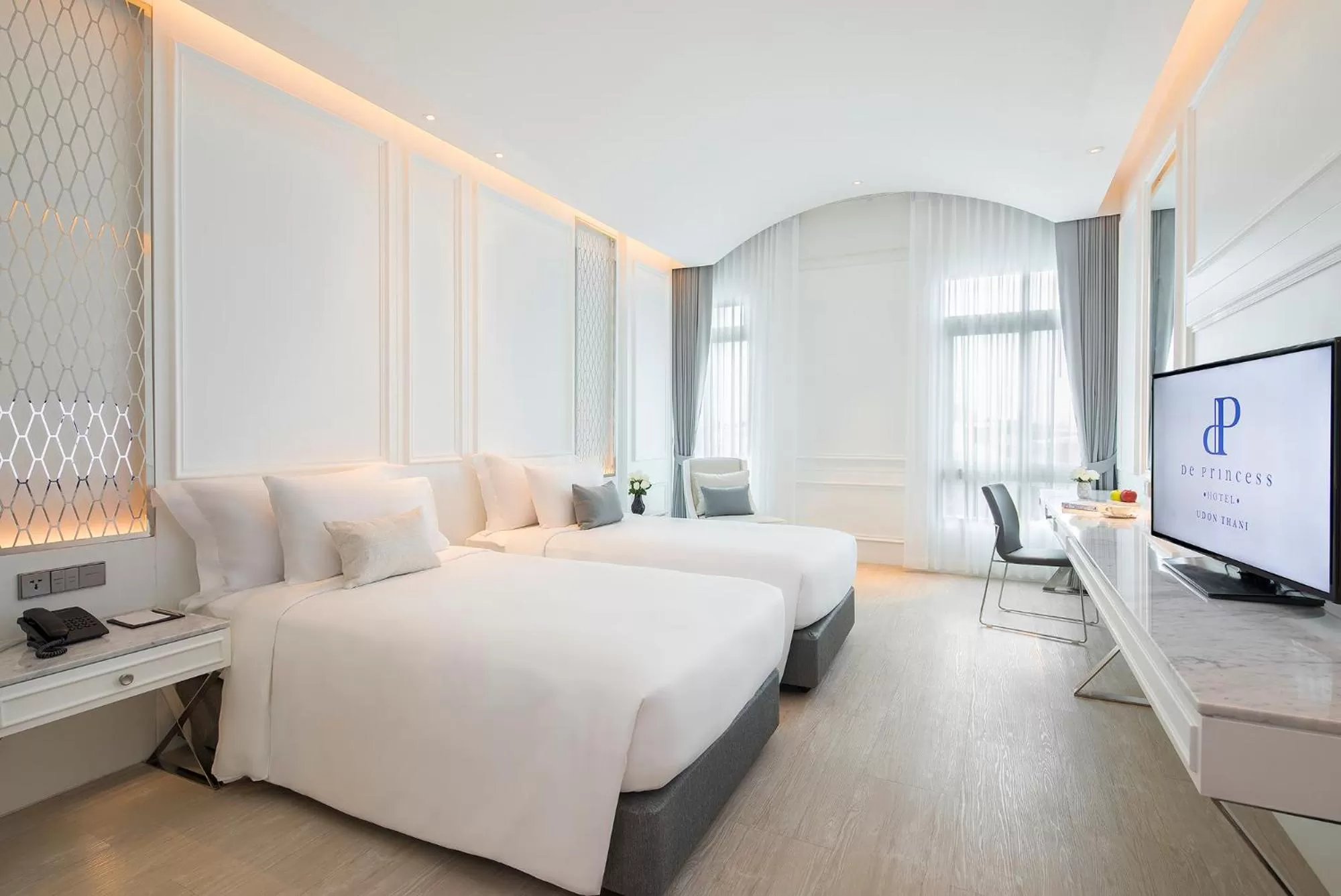 Bed in De Princess Hotel Udonthani