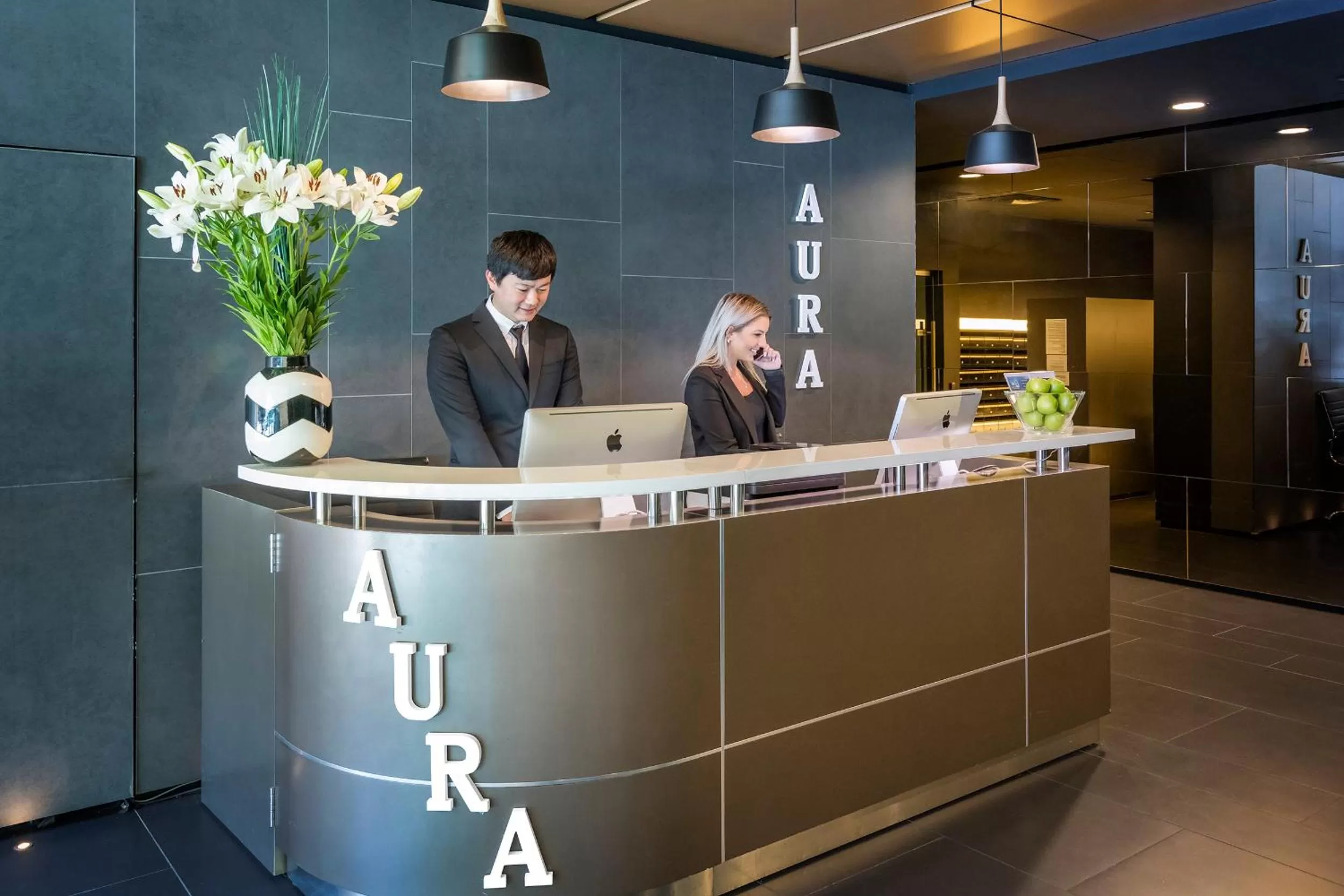 Lobby or reception in Aura on Flinders Serviced Apartments