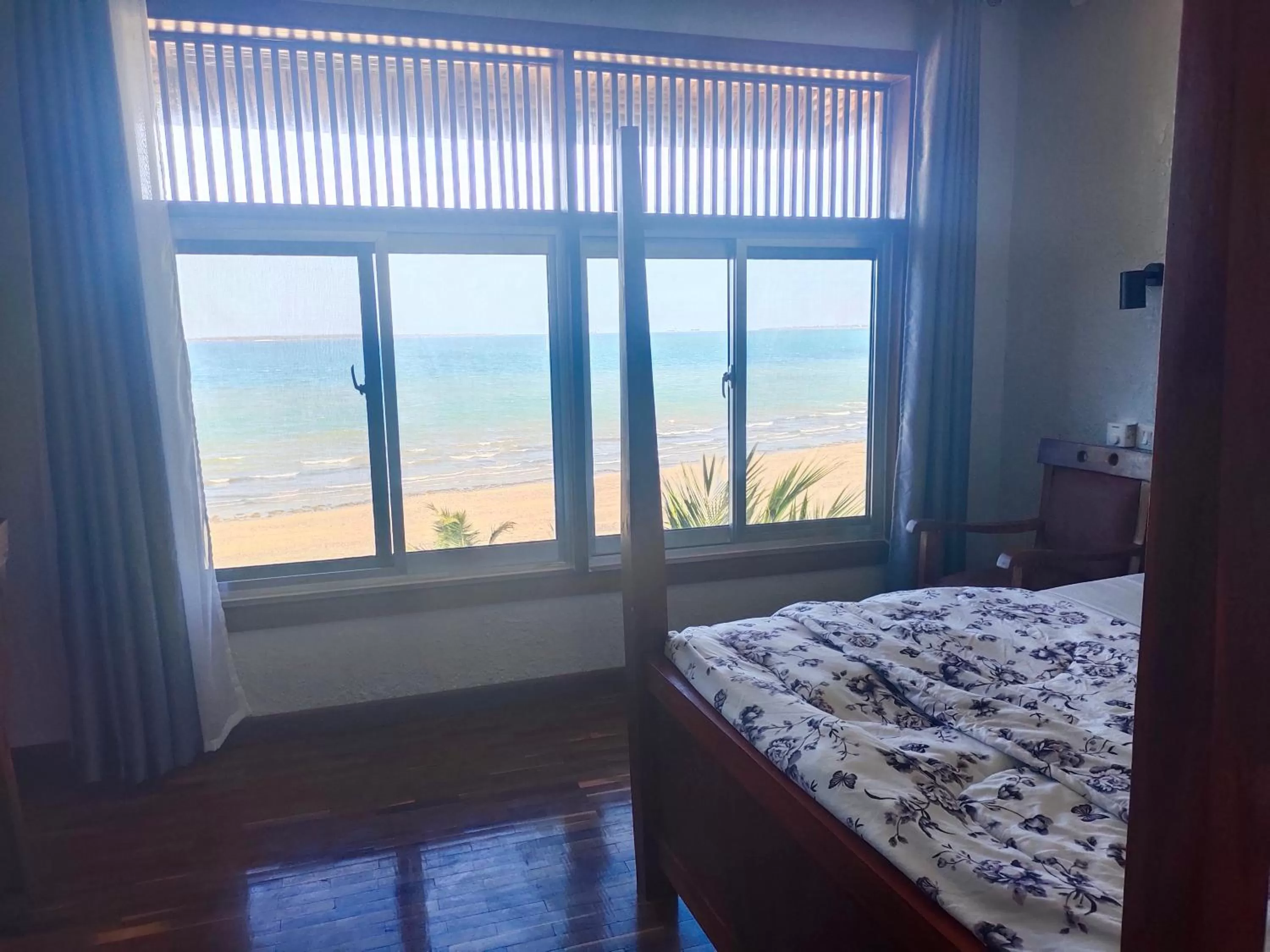 Bed in Serene Beach Resort