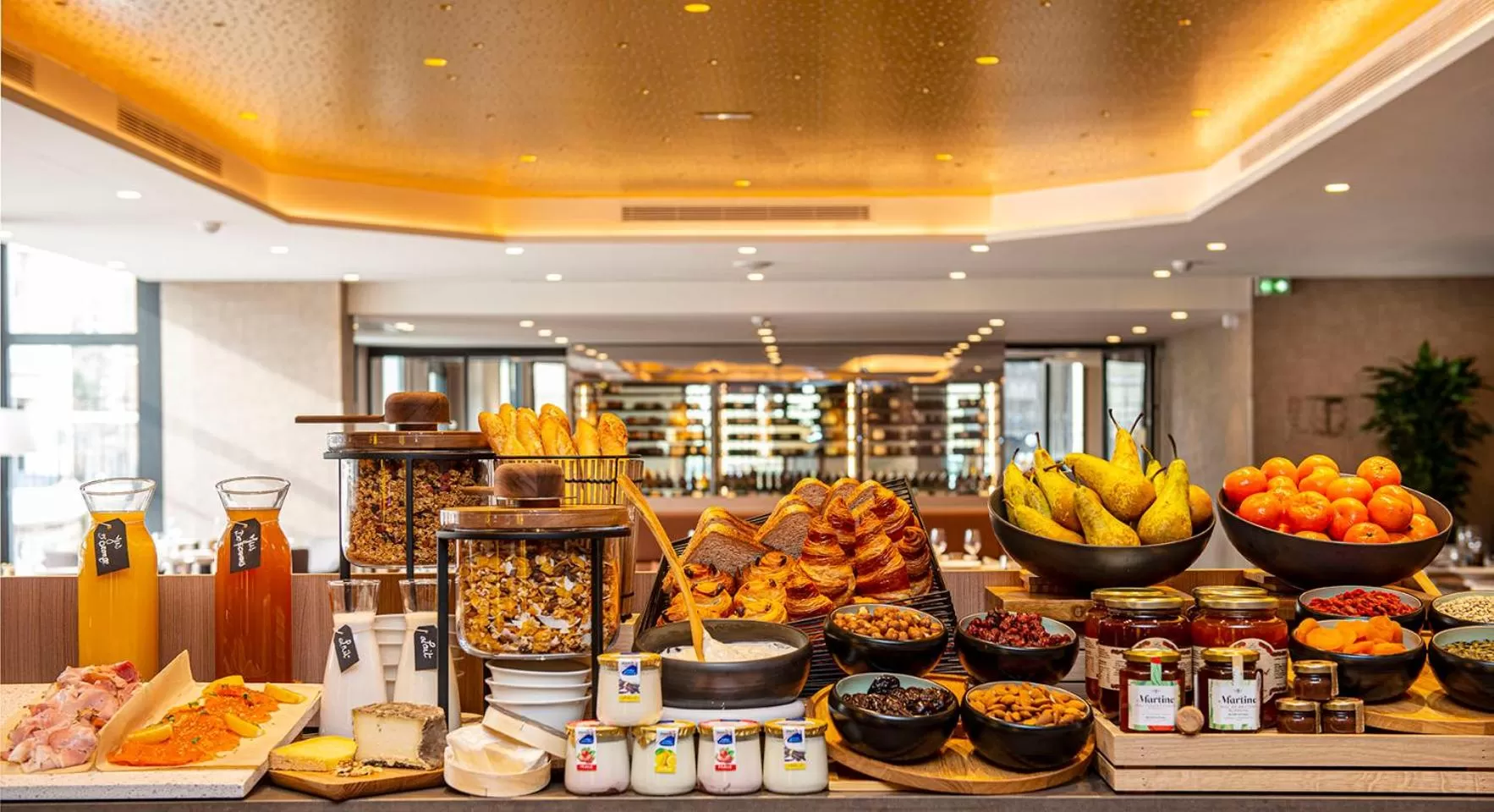 Buffet breakfast in Radisson Blu Hotel, Rouen Centre