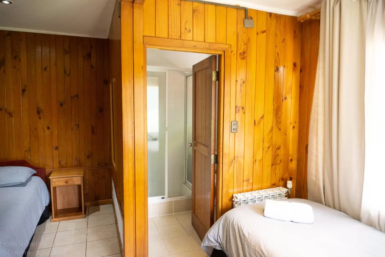 Bed in Hotel y Cabañas Villarrica