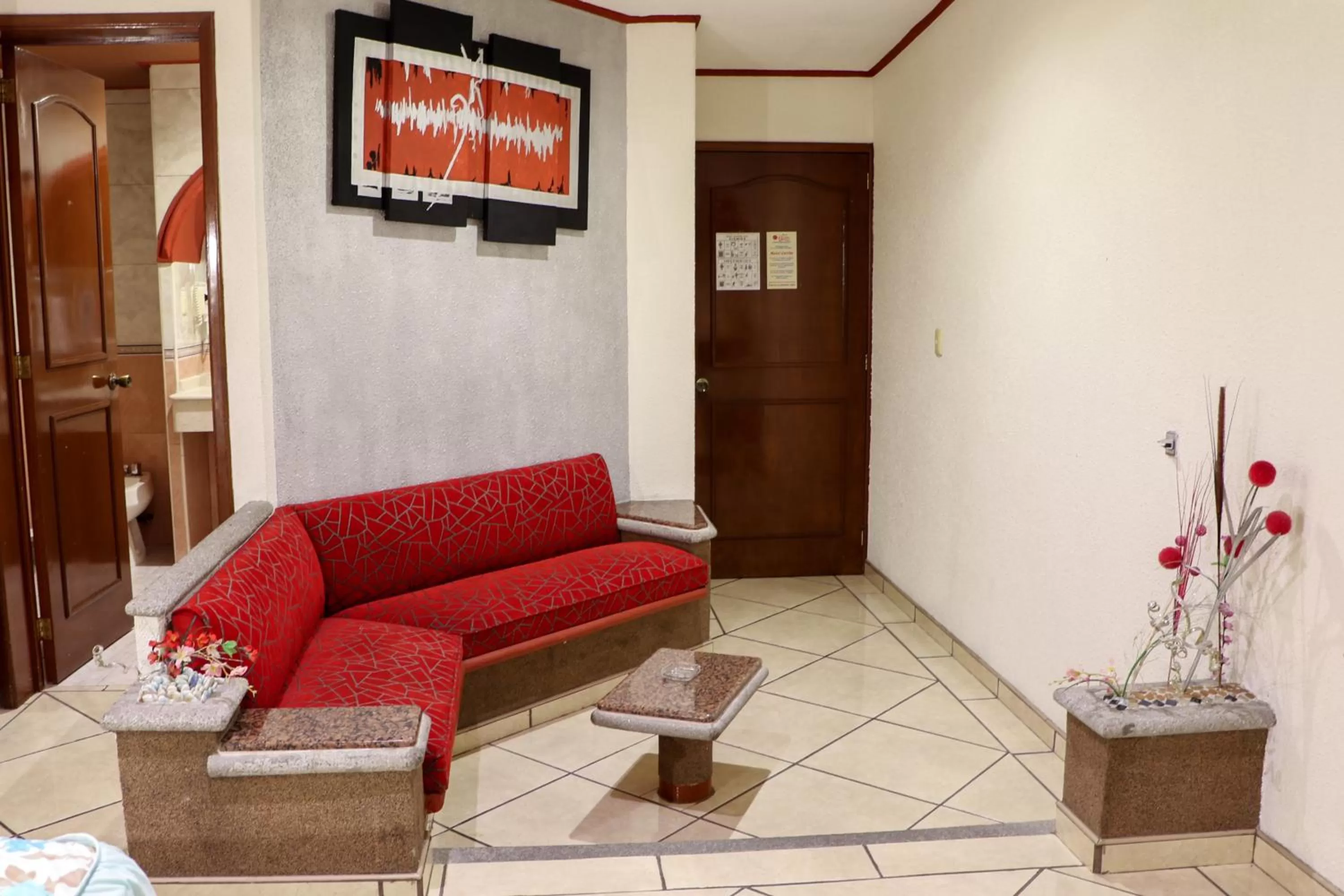 Living room in Motel Caribe