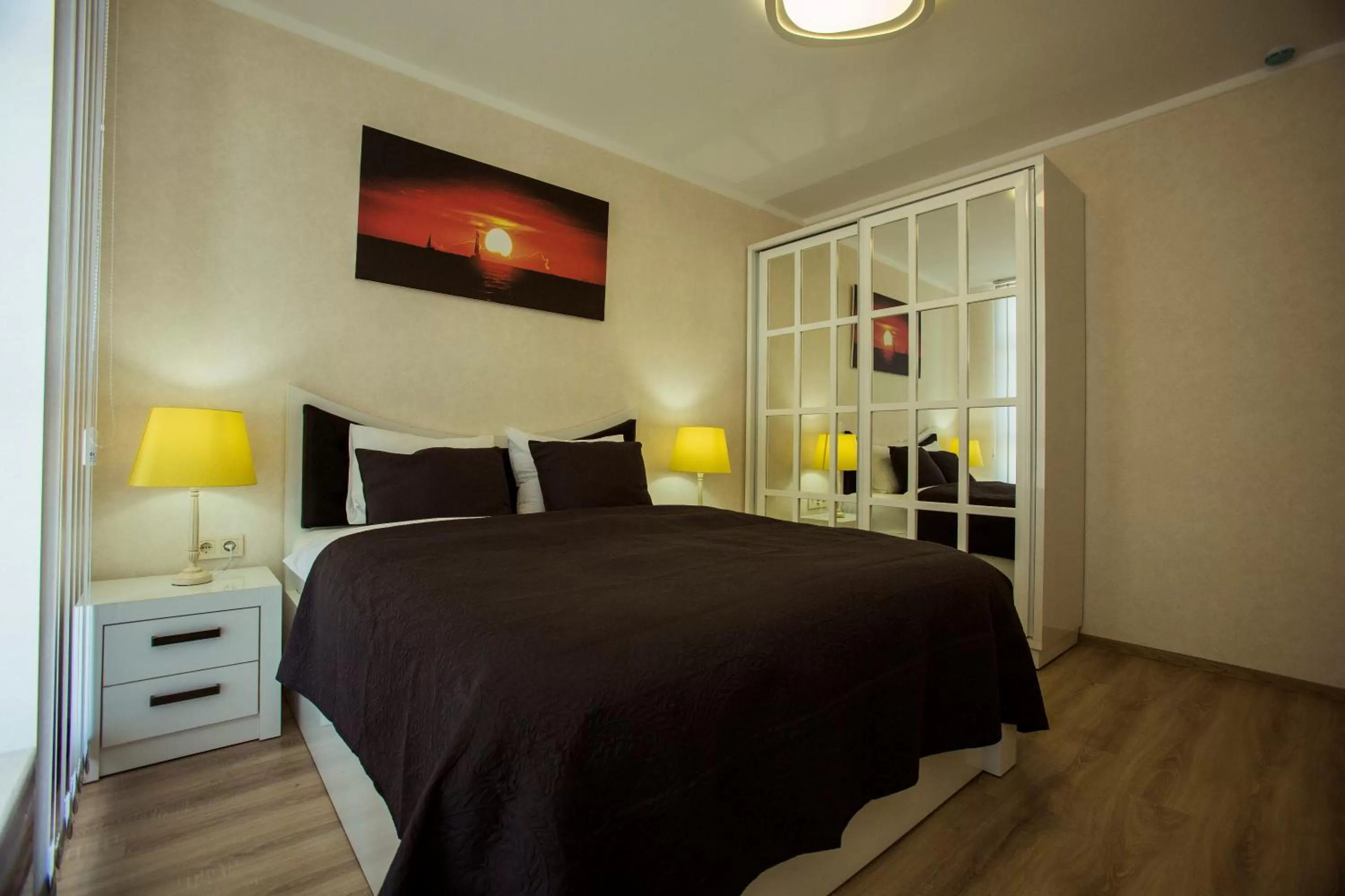 Bedroom, Bed in Aparthotel Holiday Lux Batumi