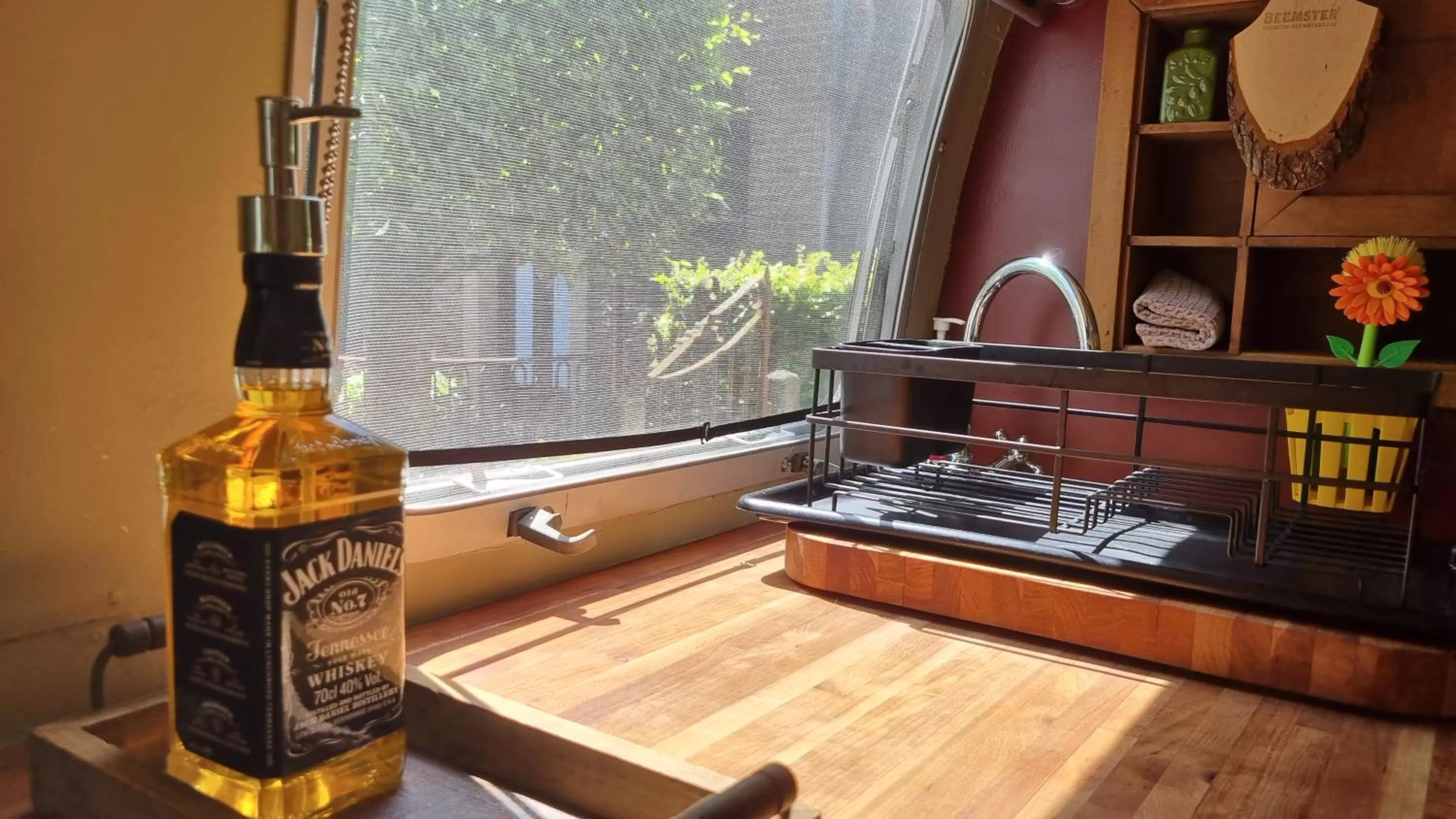 kitchen in AirstreamNB