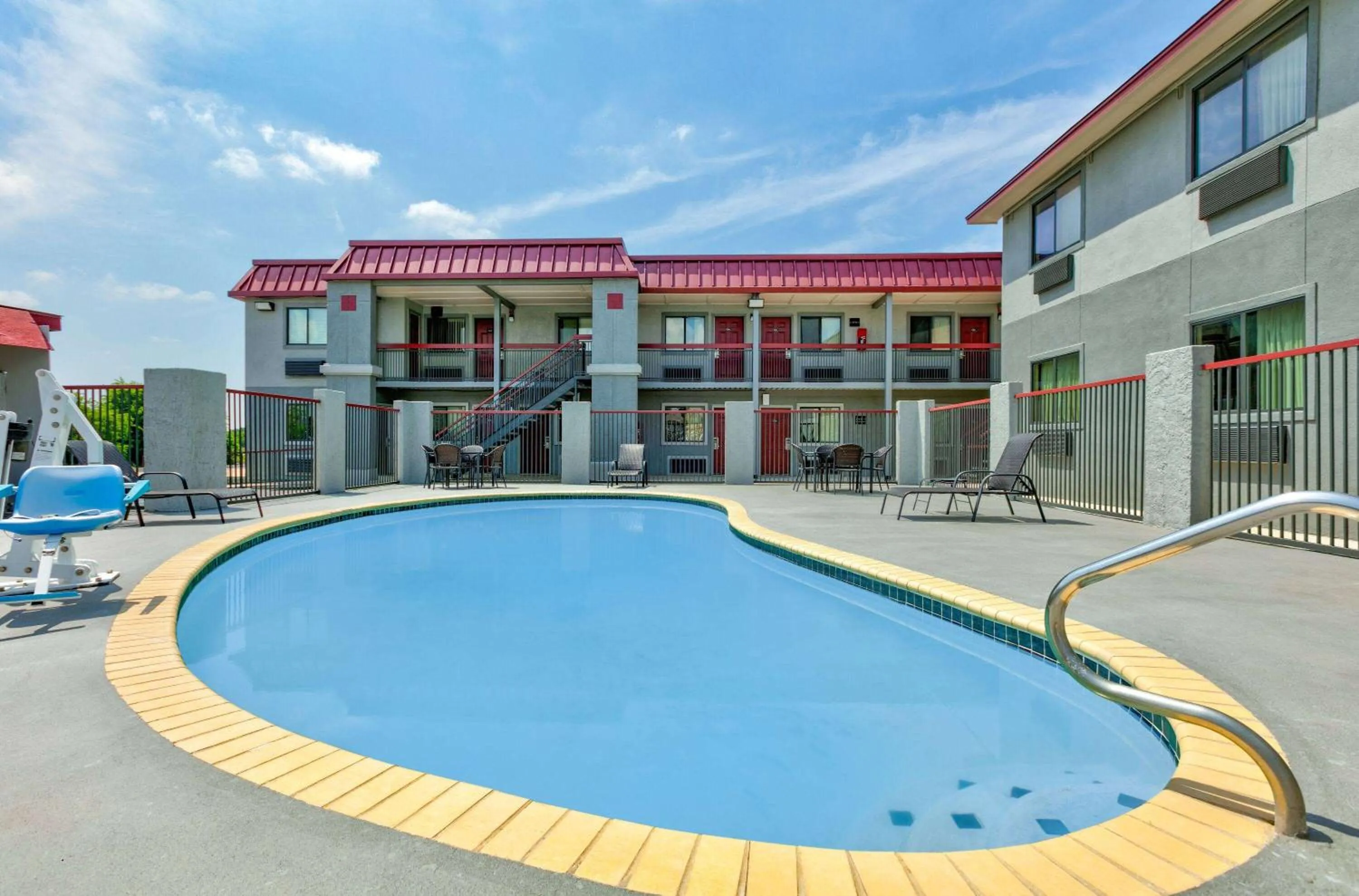 Pool view in Super 8 by Wyndham New Braunfels I-35