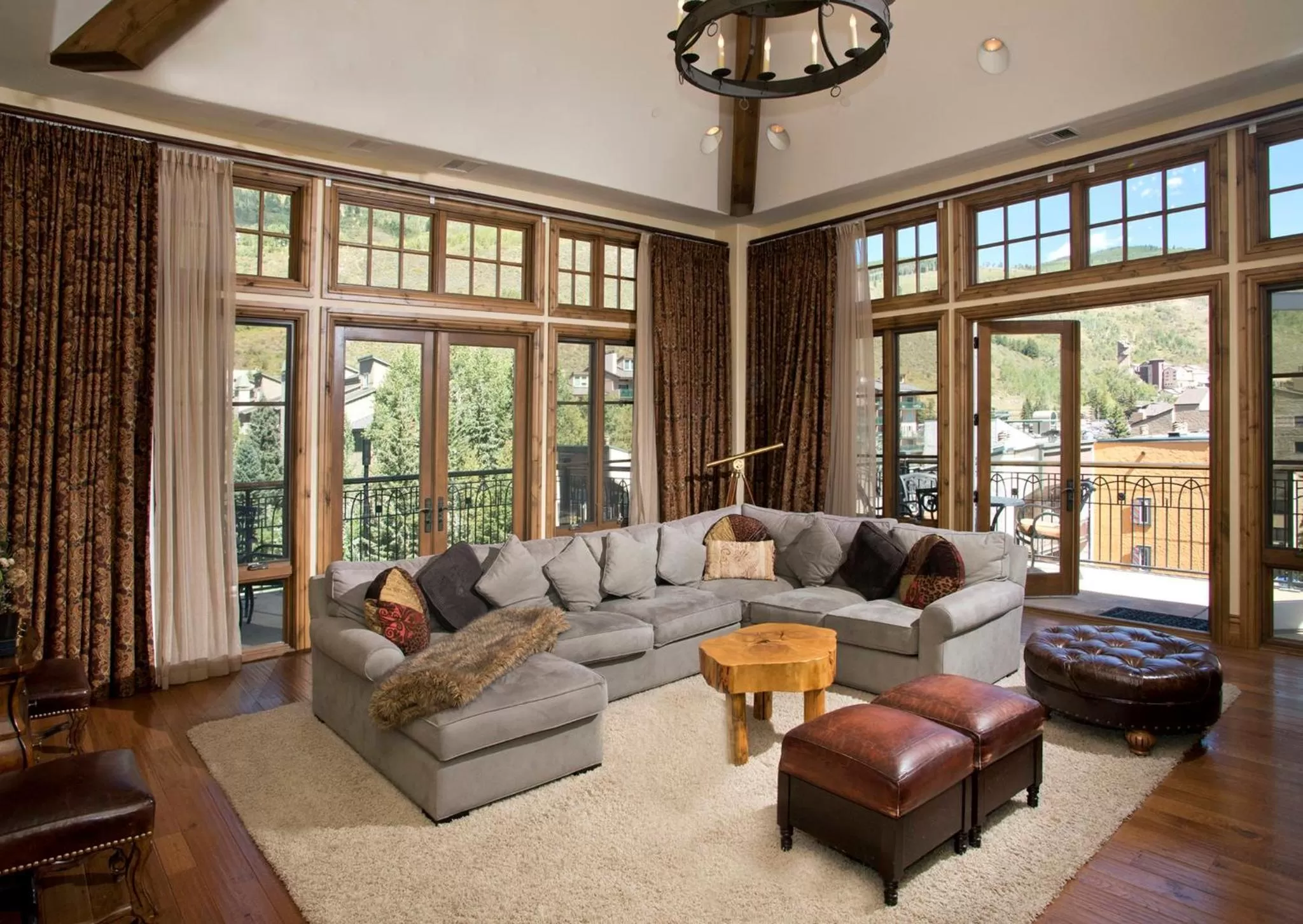 Living room in The Arrabelle at Vail Square, a RockResort, by Vail Resorts