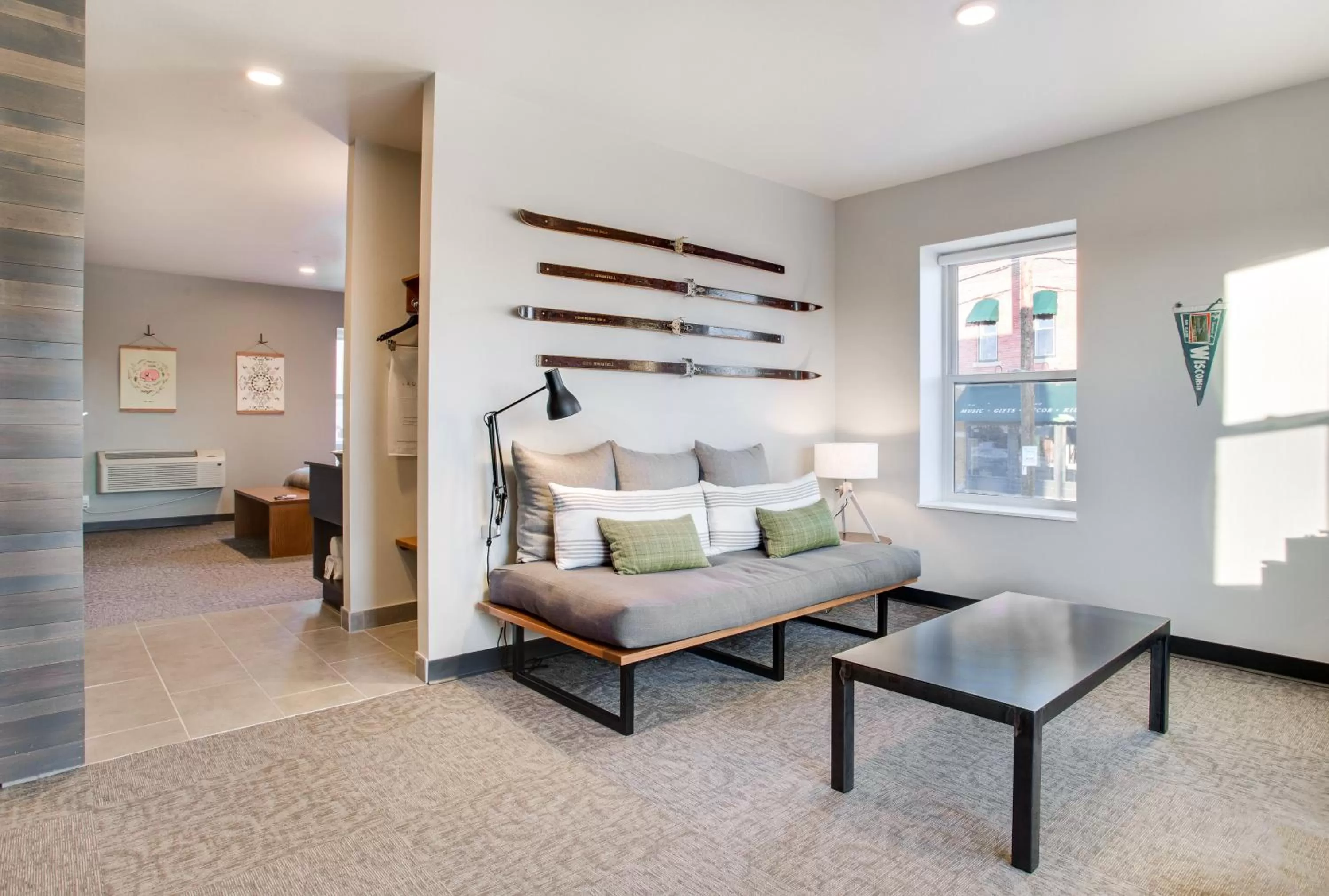 Living room in The Oxbow Hotel