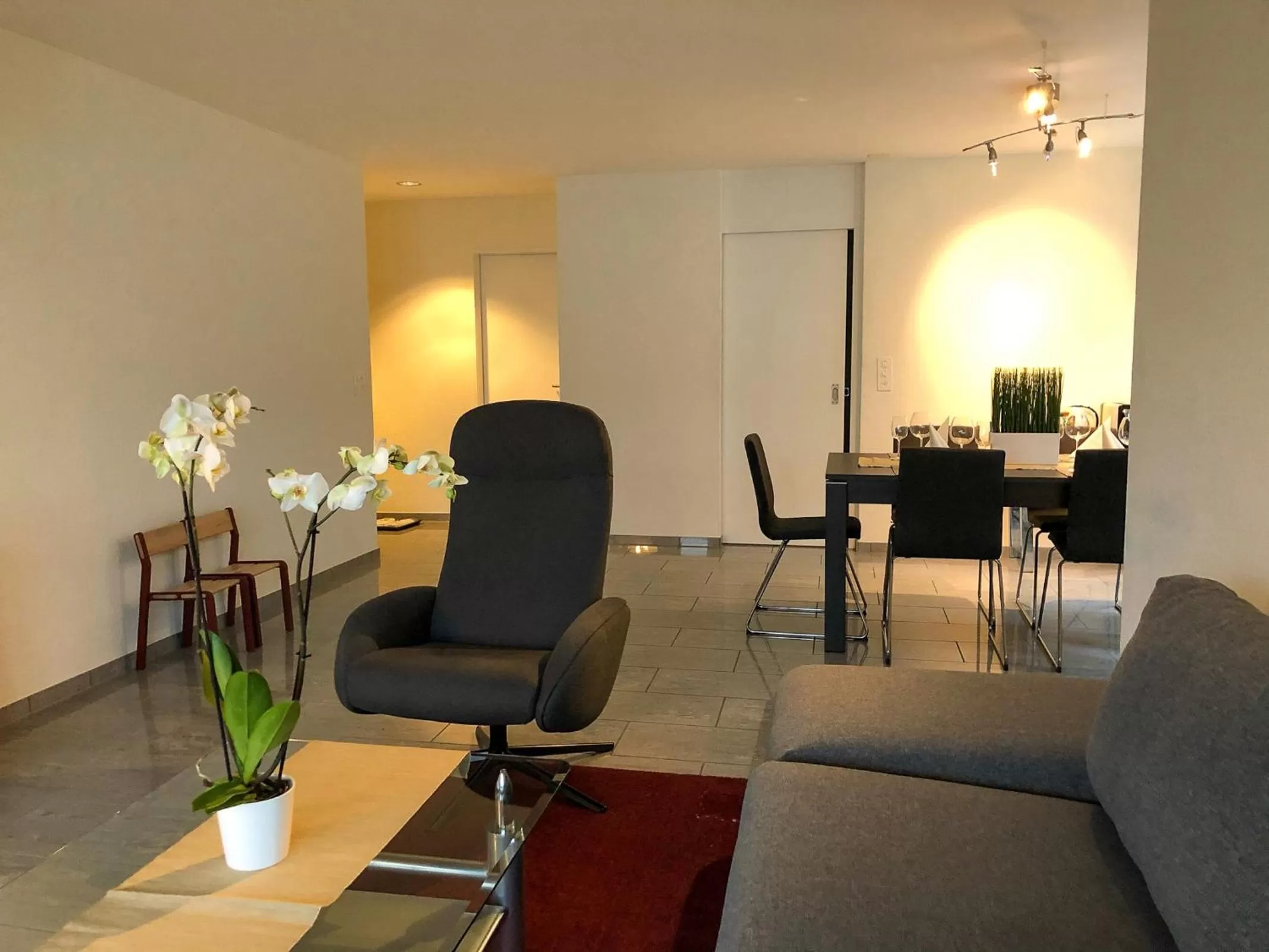 Seating area in Seehotel Riviera at Lake Lucerne