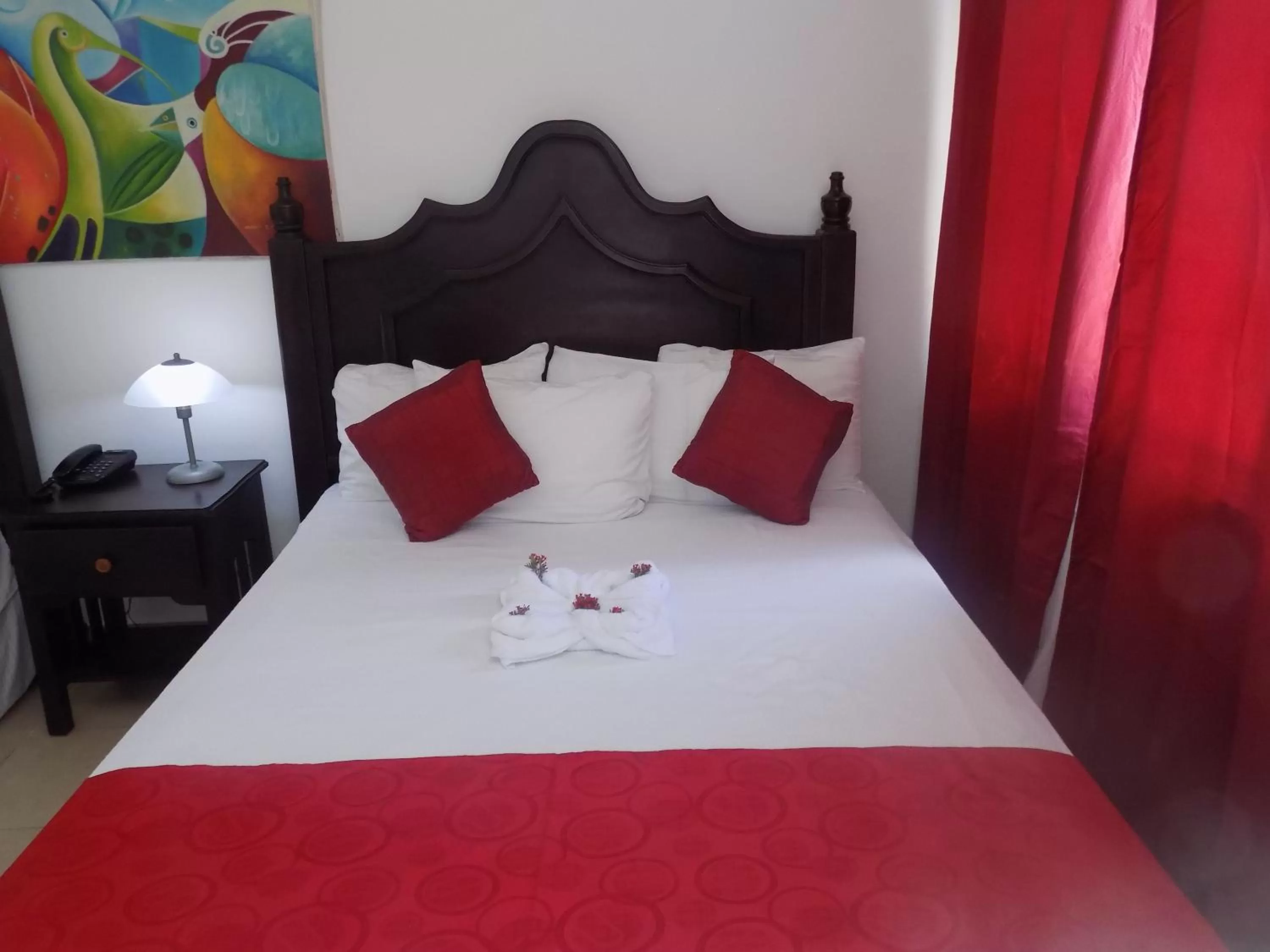 Decorative detail, Bed in Hotel Los Pinos