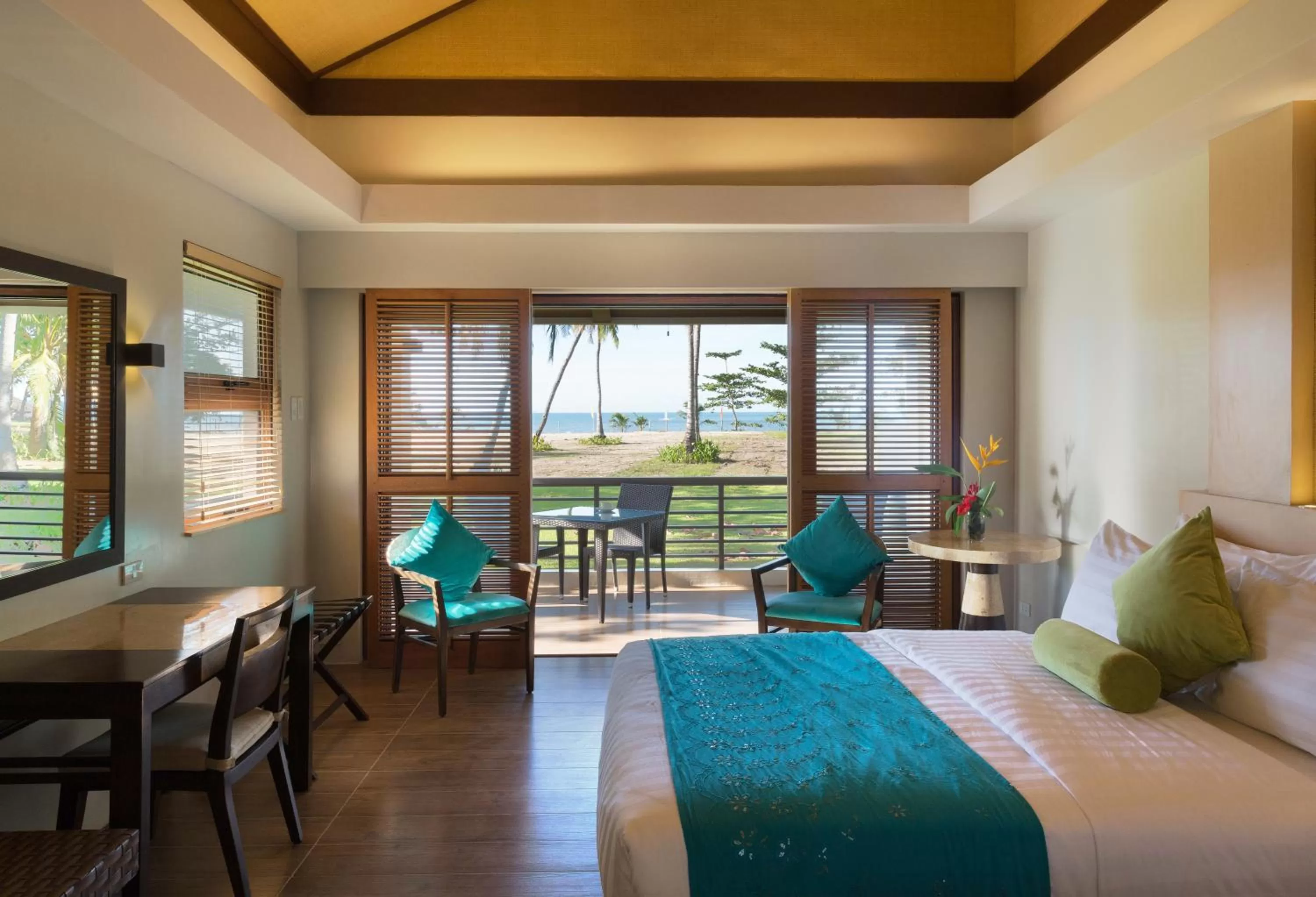 Balcony/Terrace, Bed in Solina Beach & Nature Resort