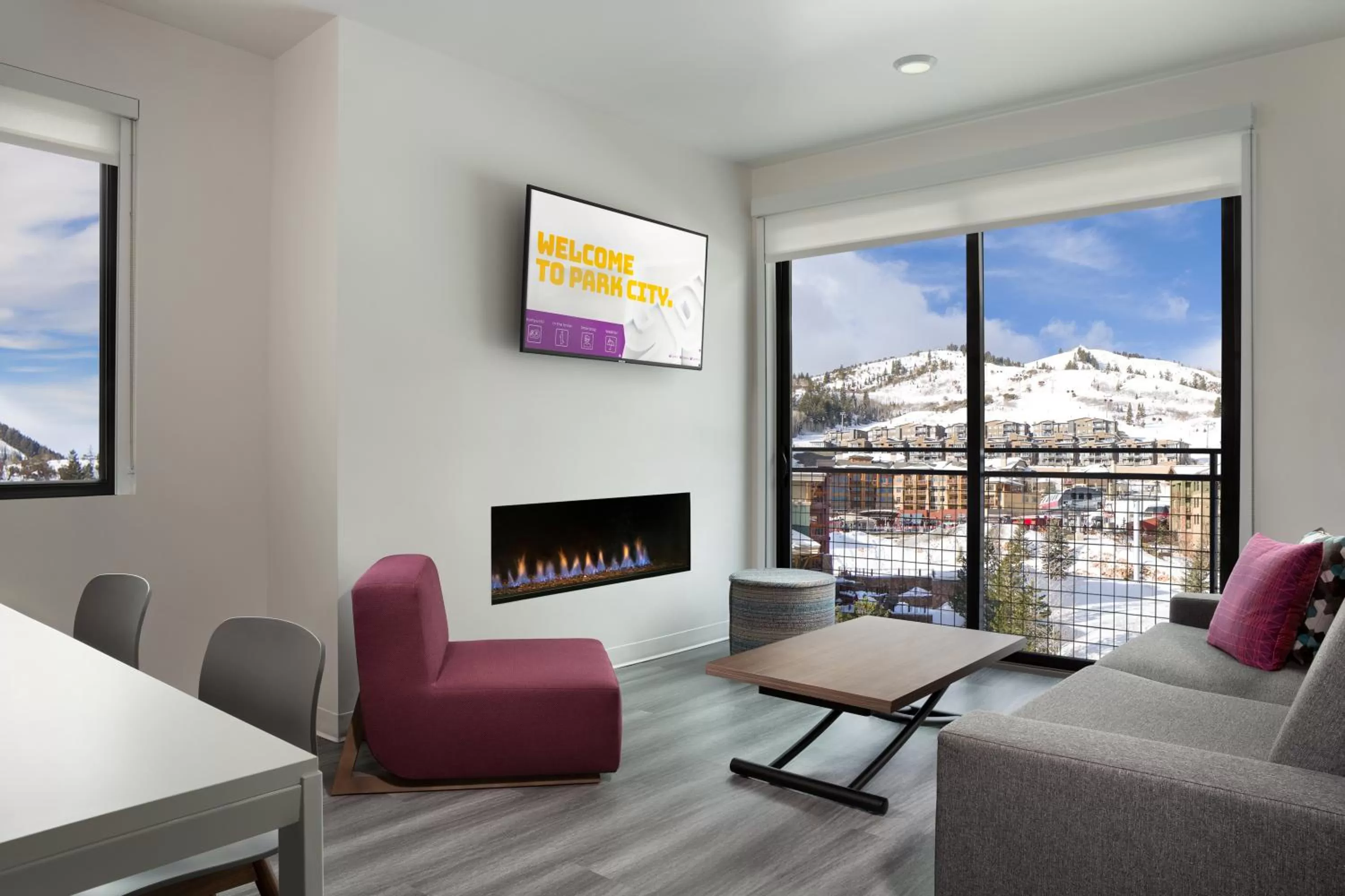 Living room in YOTELPAD Park City