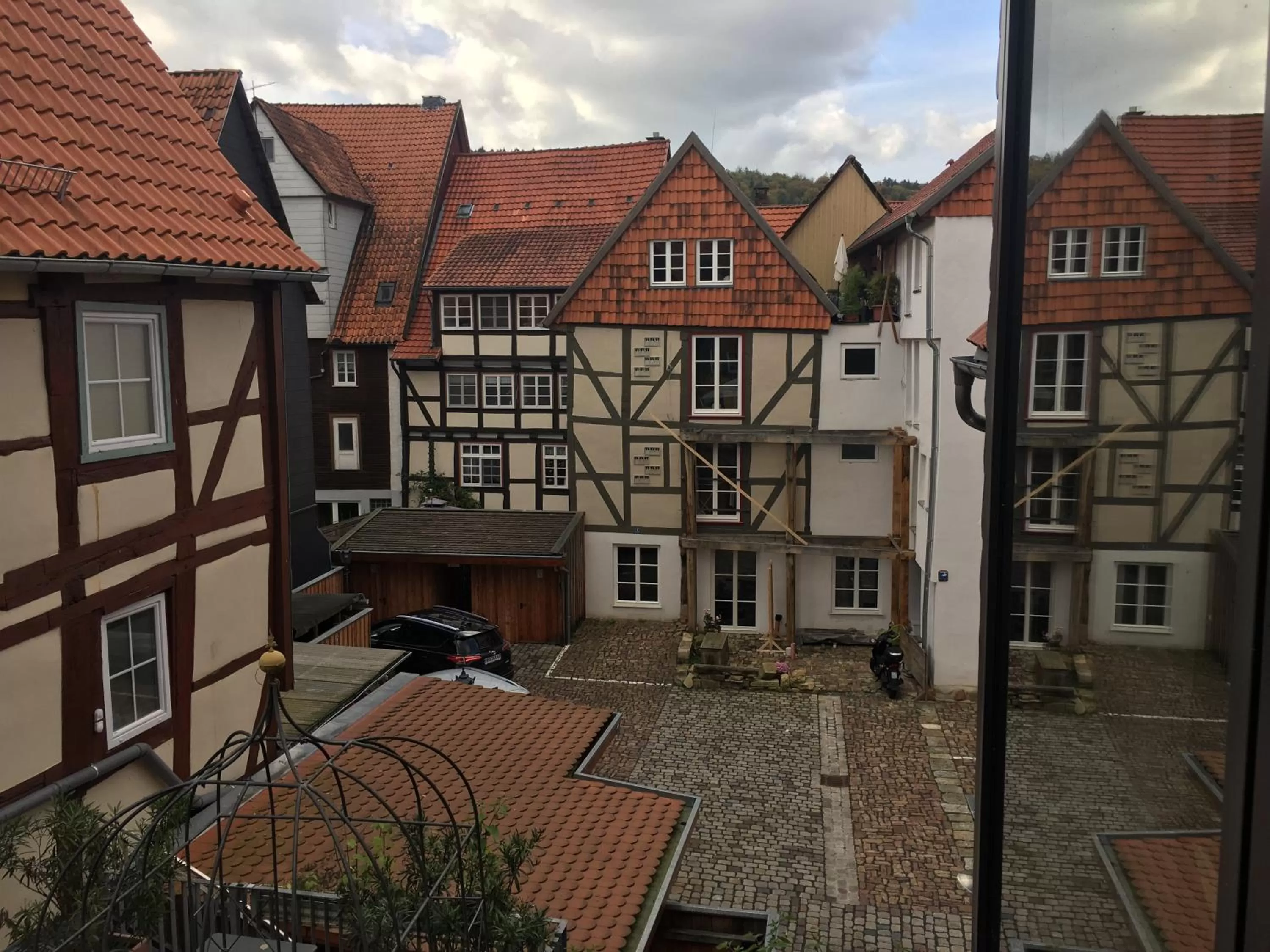 View (from property/room), Property Building in Fachwerk-Hotel Eisenbart