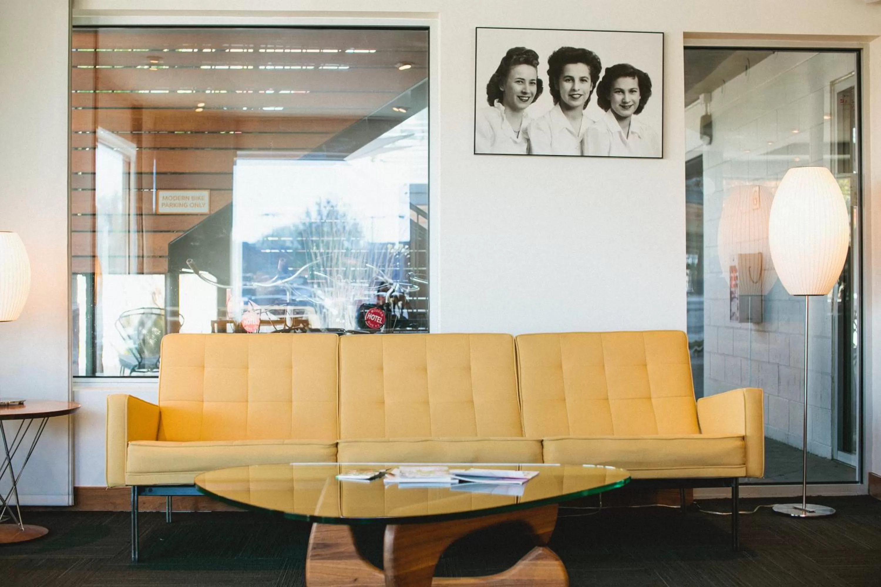 People in Modern Hotel