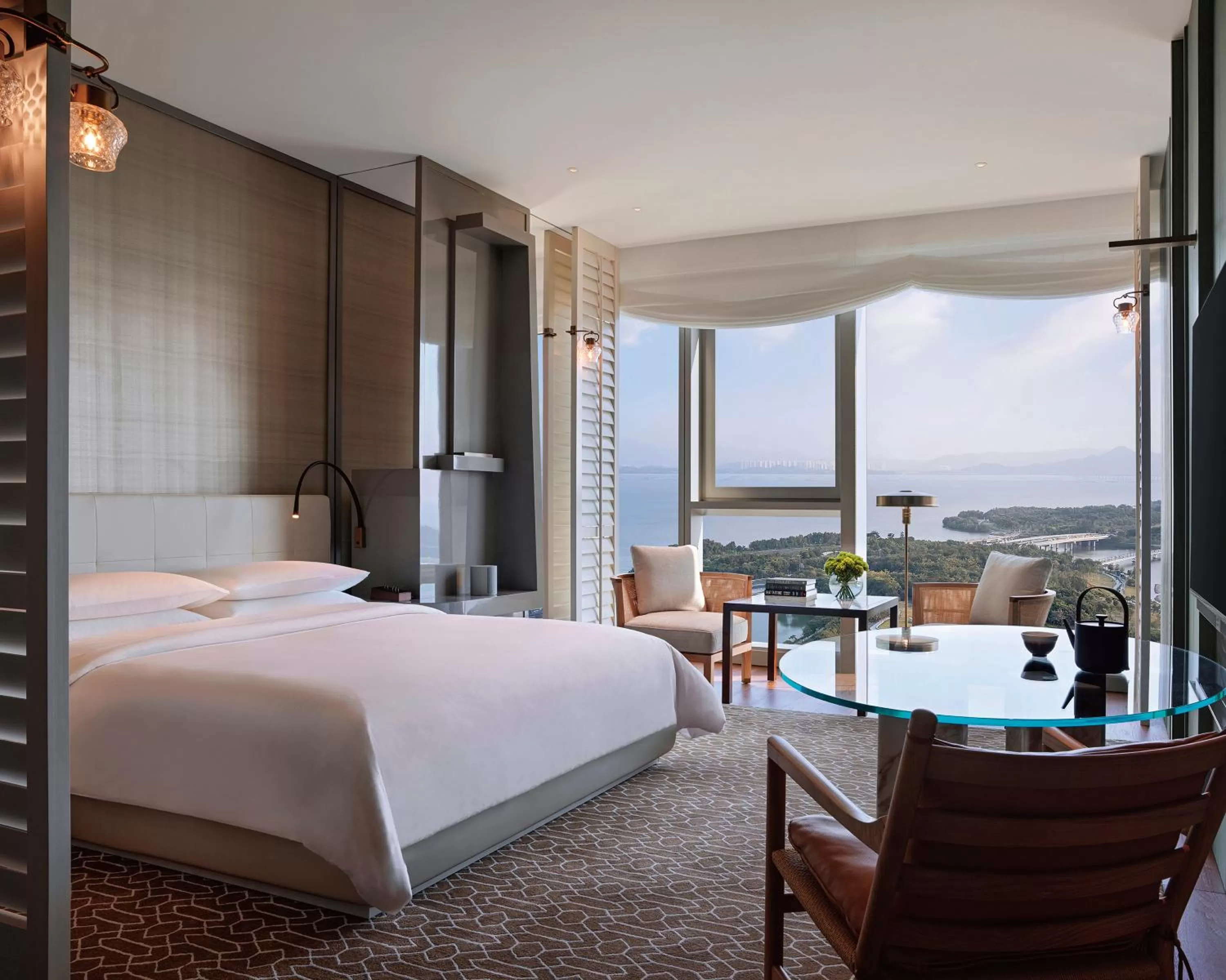 View (from property/room), Bed in Andaz Shenzhen Bay
