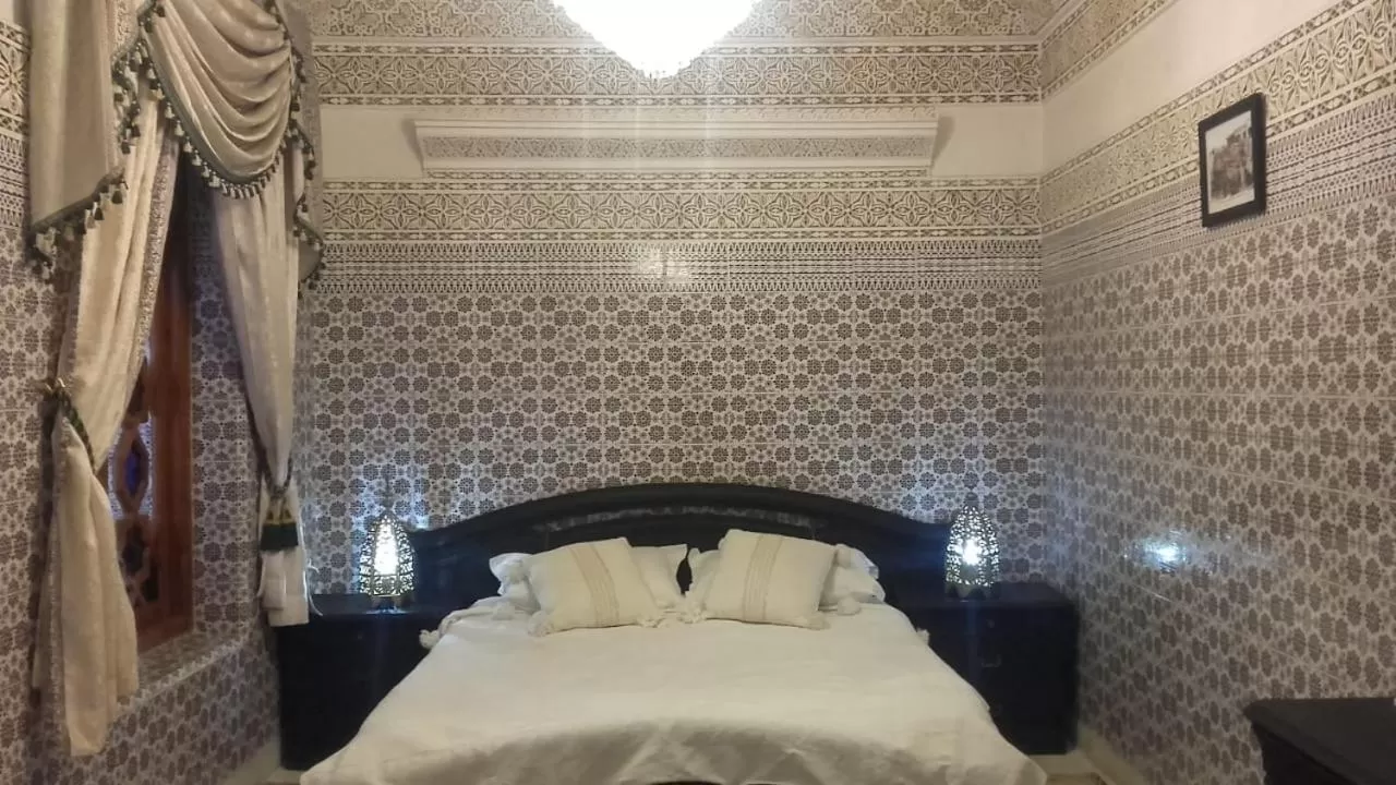 Bed in Riad Oum Ellkhir