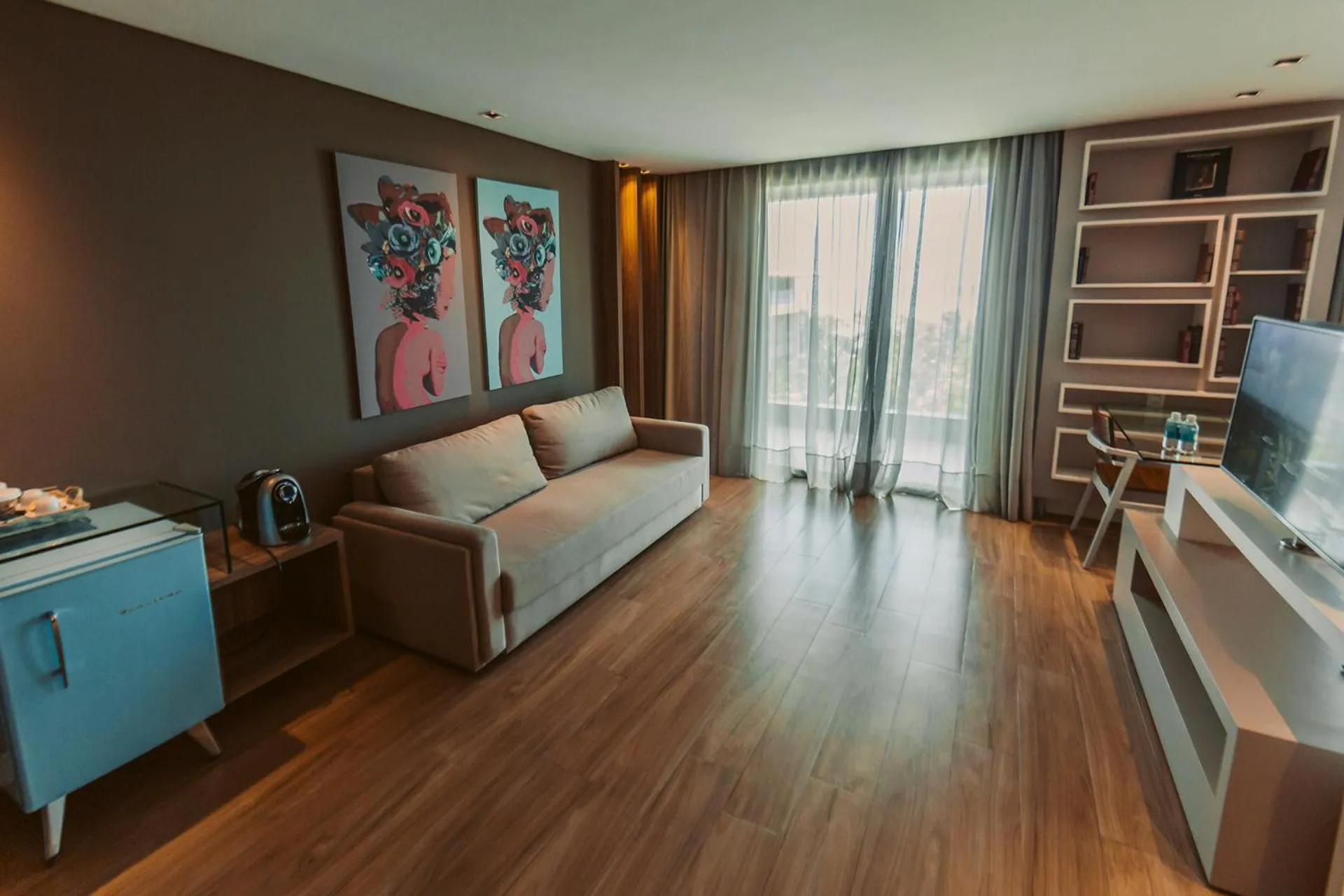 Living room, Bed in Carmel Cumbuco Resort