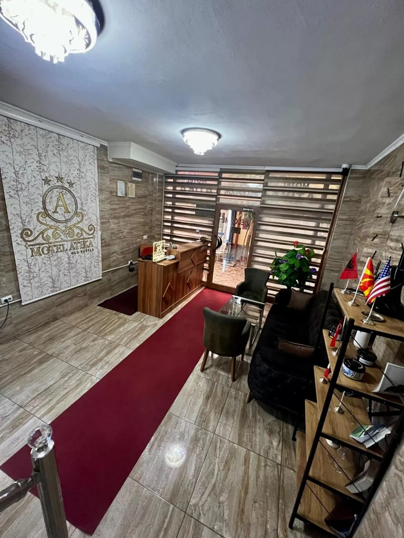 Seating area in Motel Atika