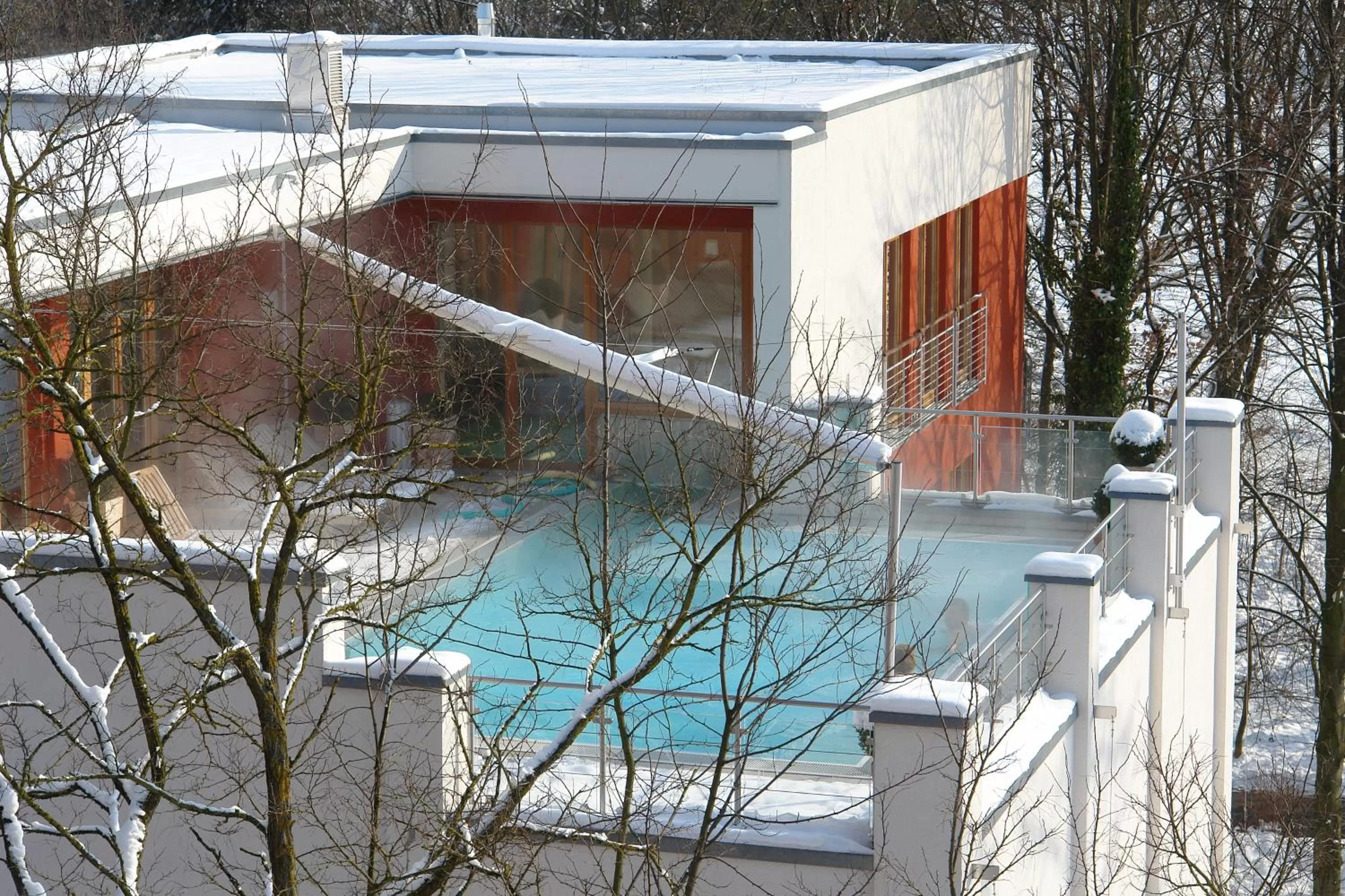 Swimming pool, Winter in Bio Thermalhotel Falkenhof