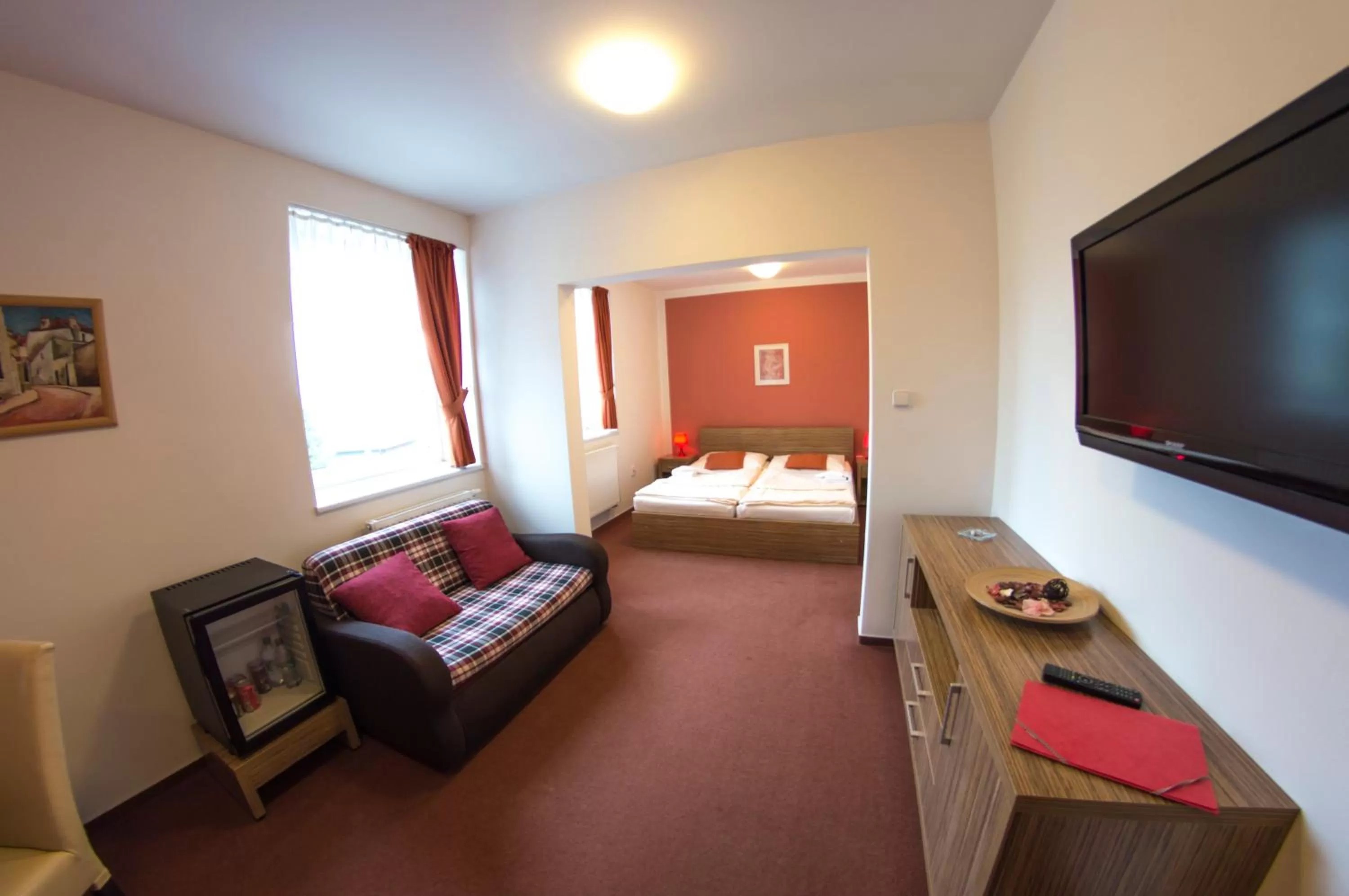 Living room, Bed in Wellness Hotel Hukvaldy POLOPENZE A WELLNESS V CENĚ