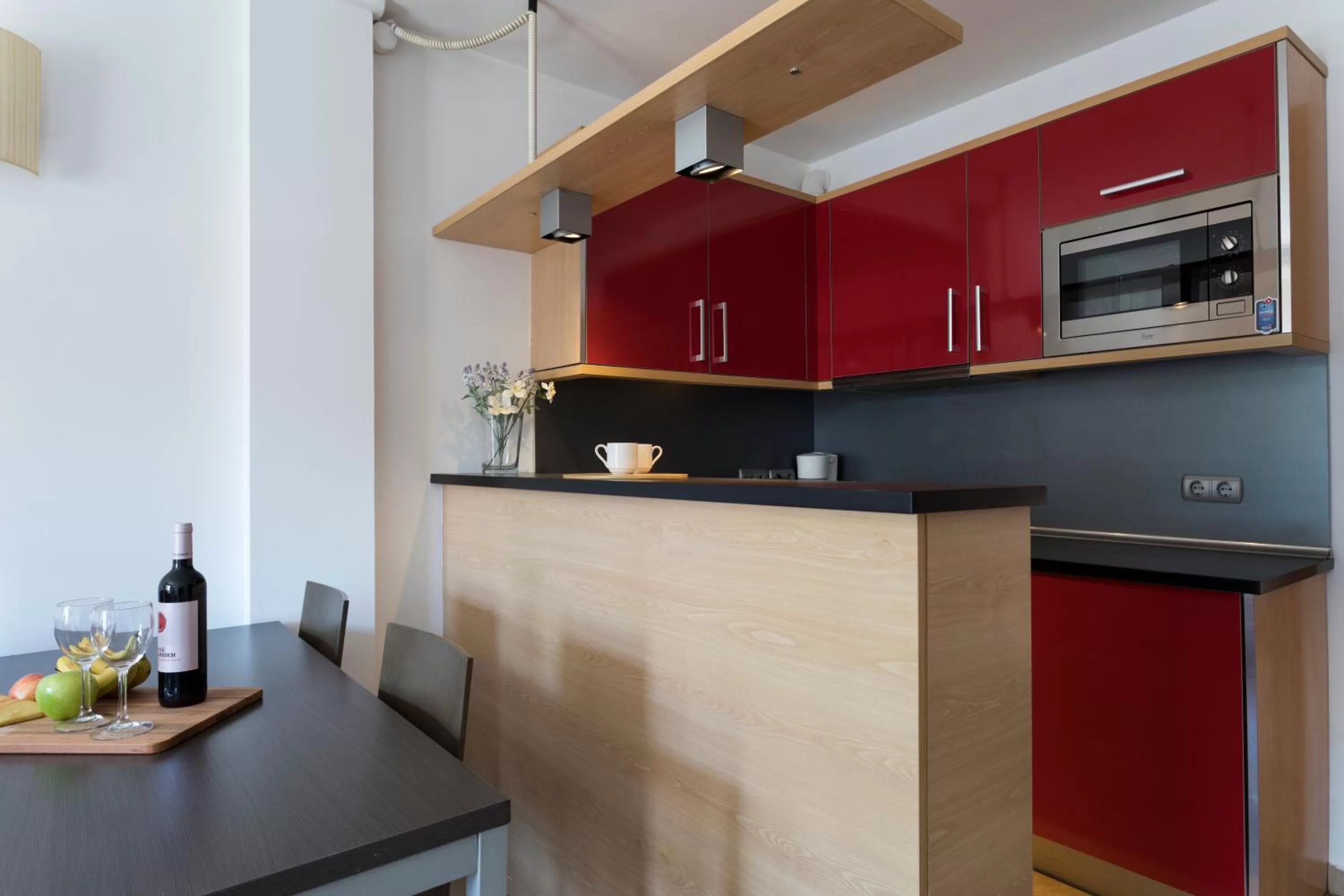 Kitchen or kitchenette in Aparthotel Bardon