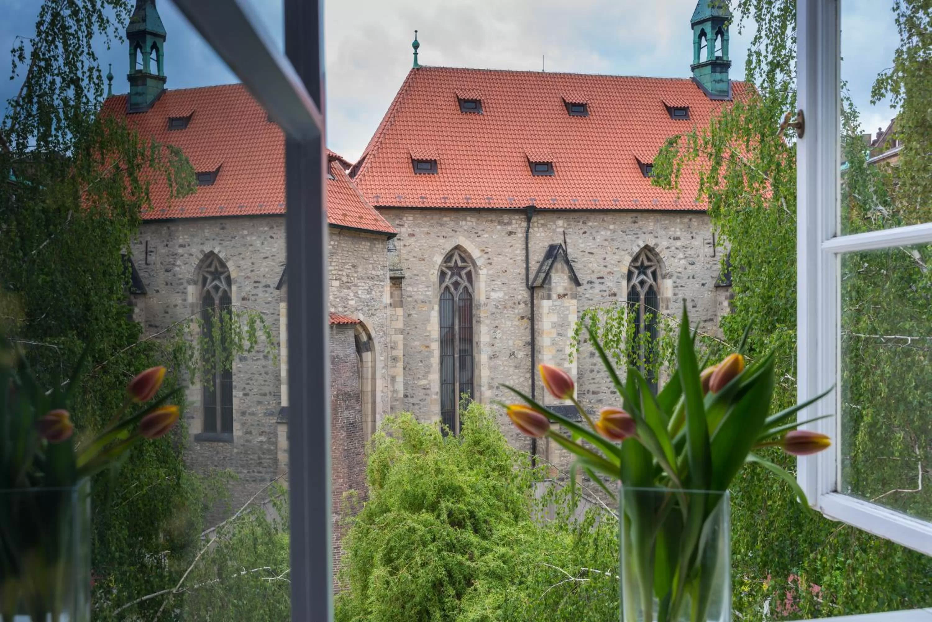 Garden view in Monastery Garden Prague