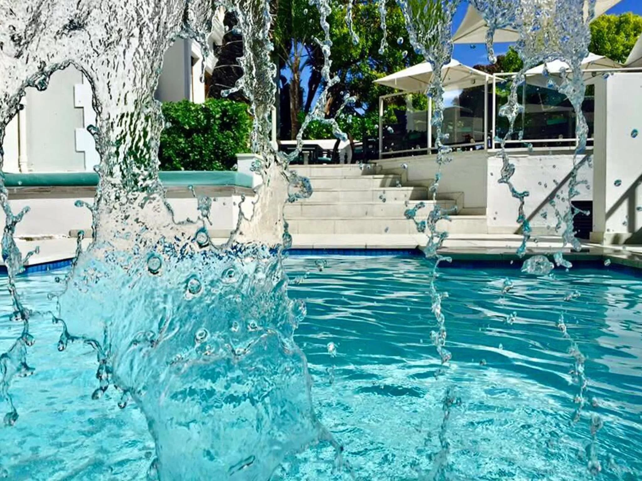 Patio, Swimming Pool in The Glen Boutique Hotel & Spa