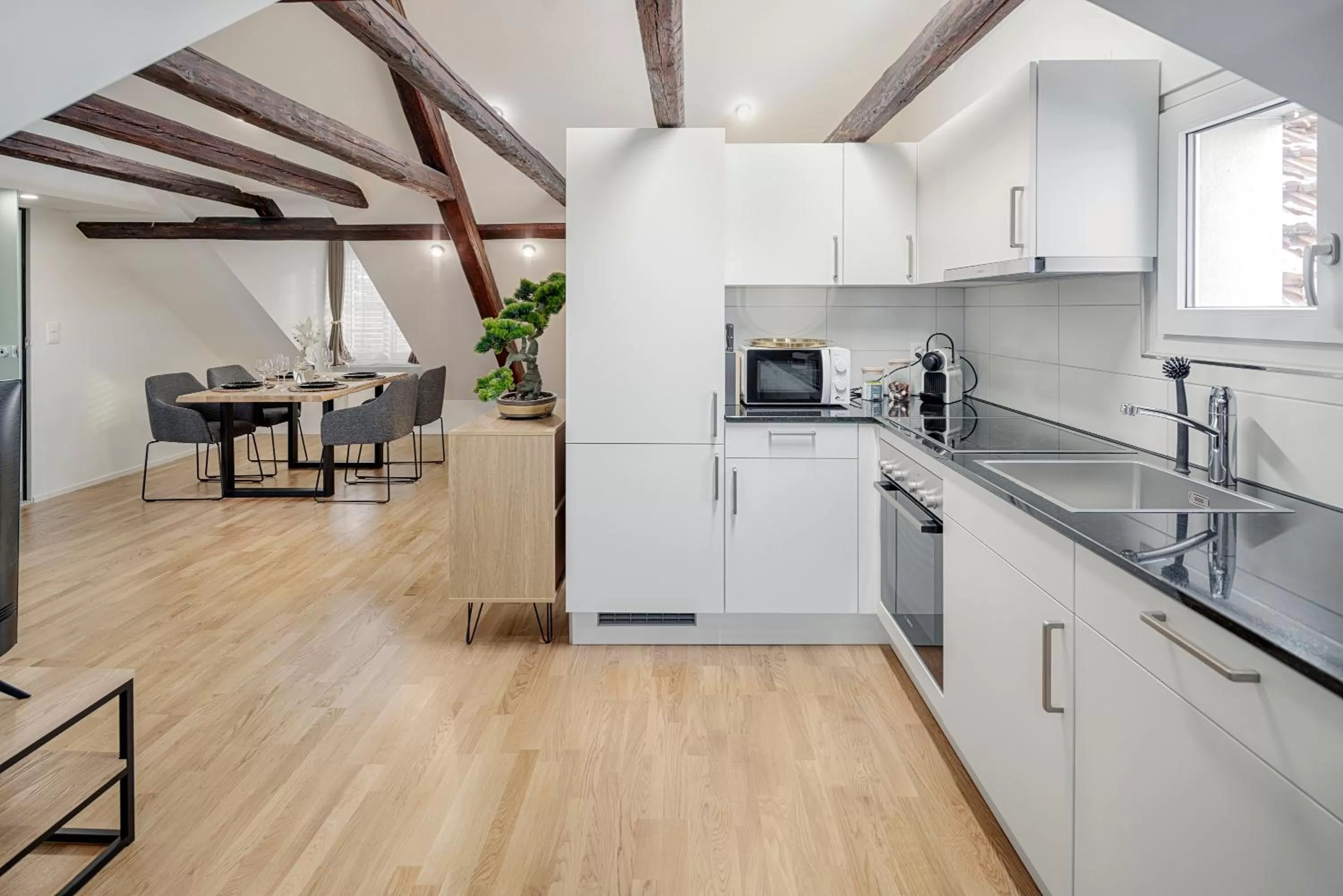 Coffee/tea facilities in VISIMO Apartments St Georgen-Strasse St Gallen - Design City Nature