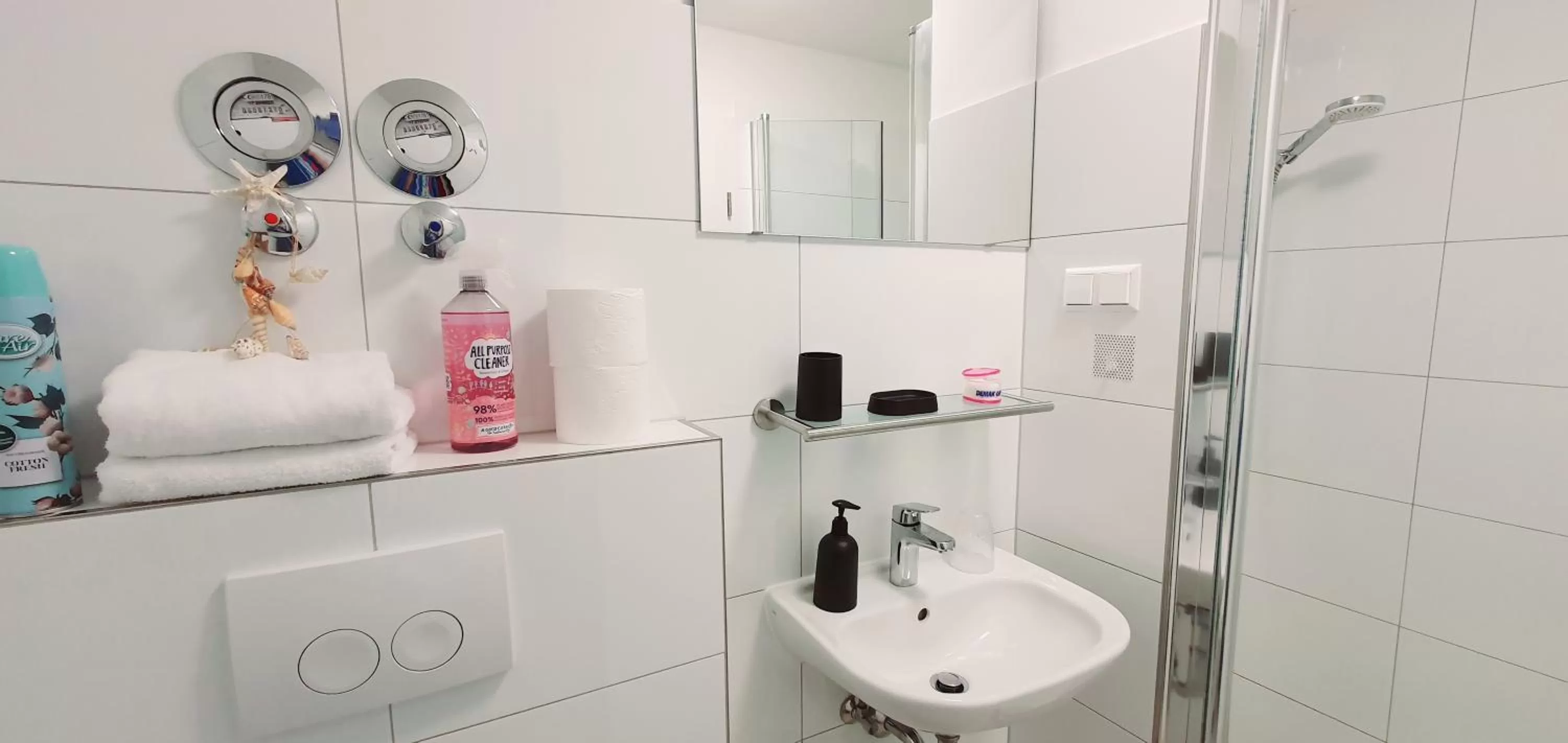 Shower in Boutique-Hotel Kronenstuben