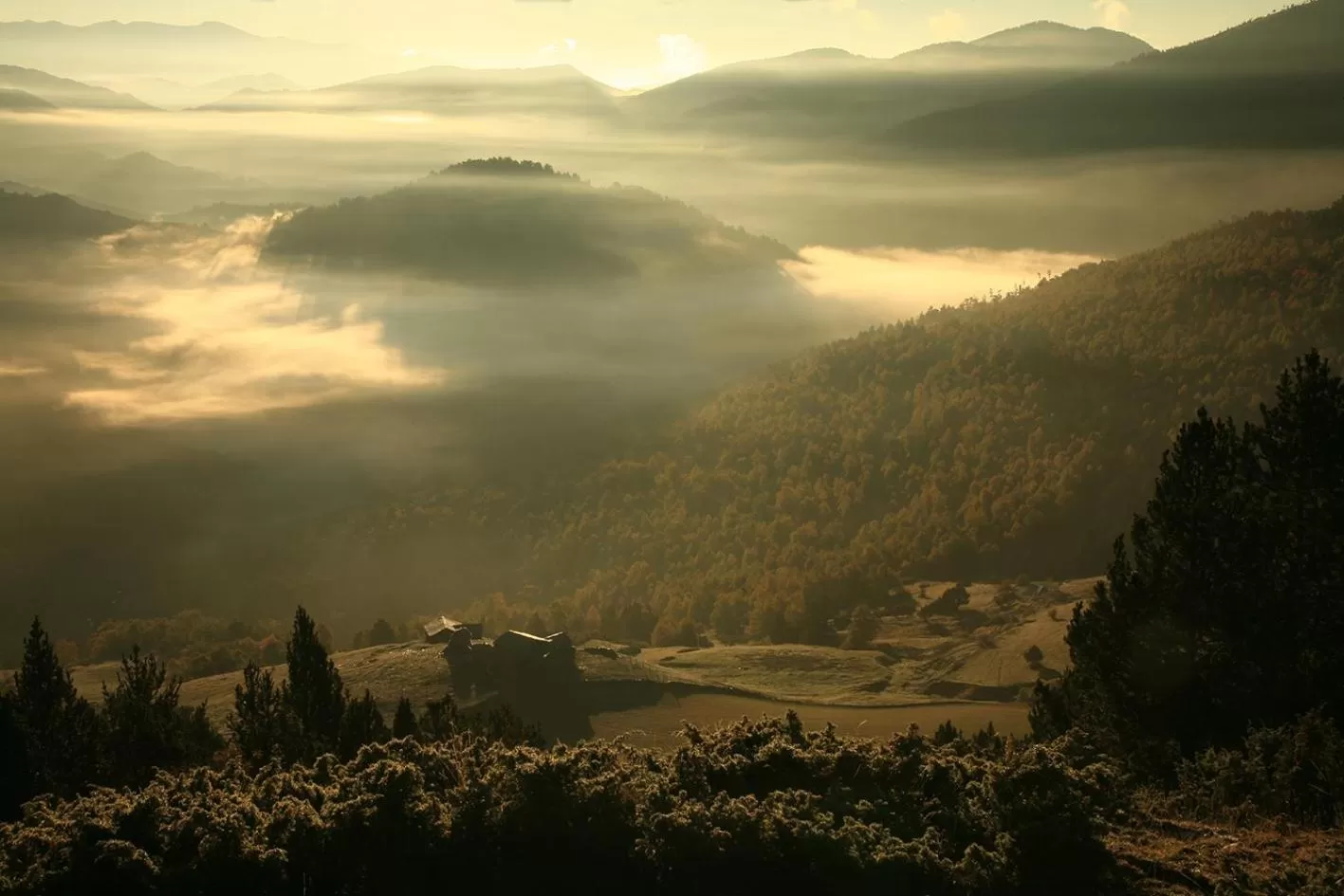 Natural landscape in Hotel Restaurant Les Brases