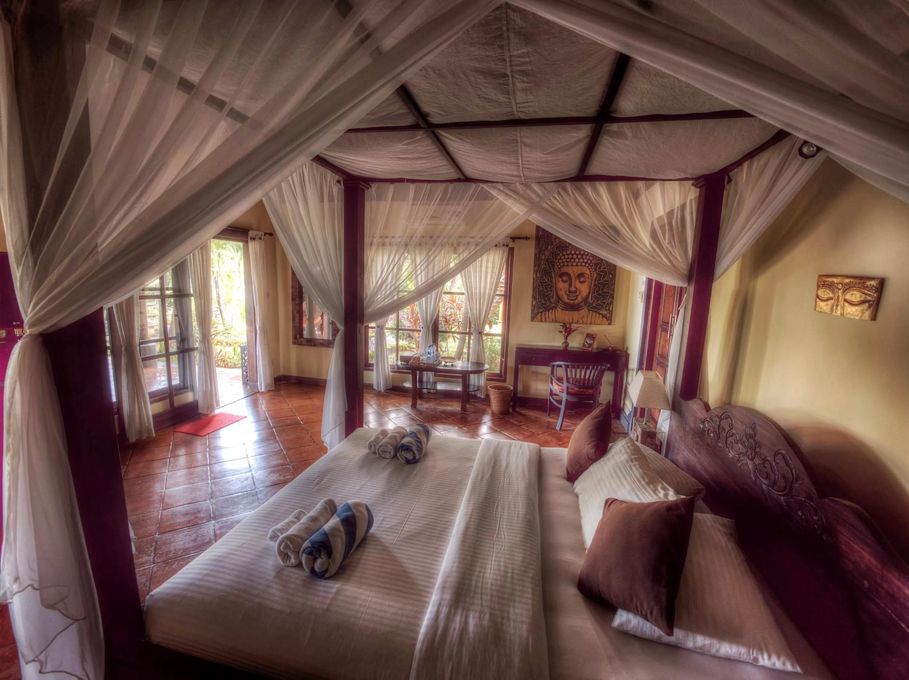 Bed in Puri Mangga Sea View Resort and Spa