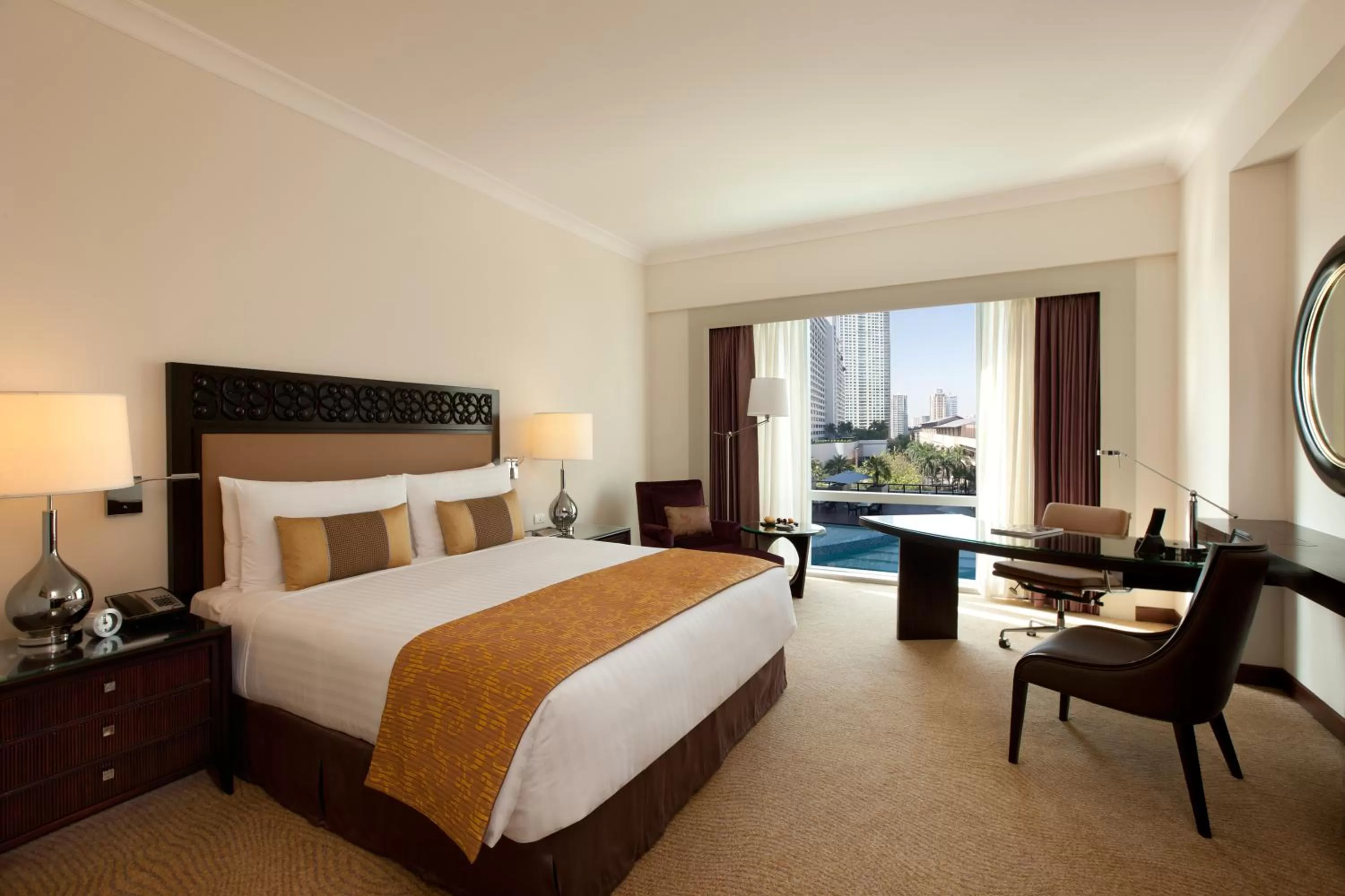 Photo of the whole room, Bed in Fairmont Makati