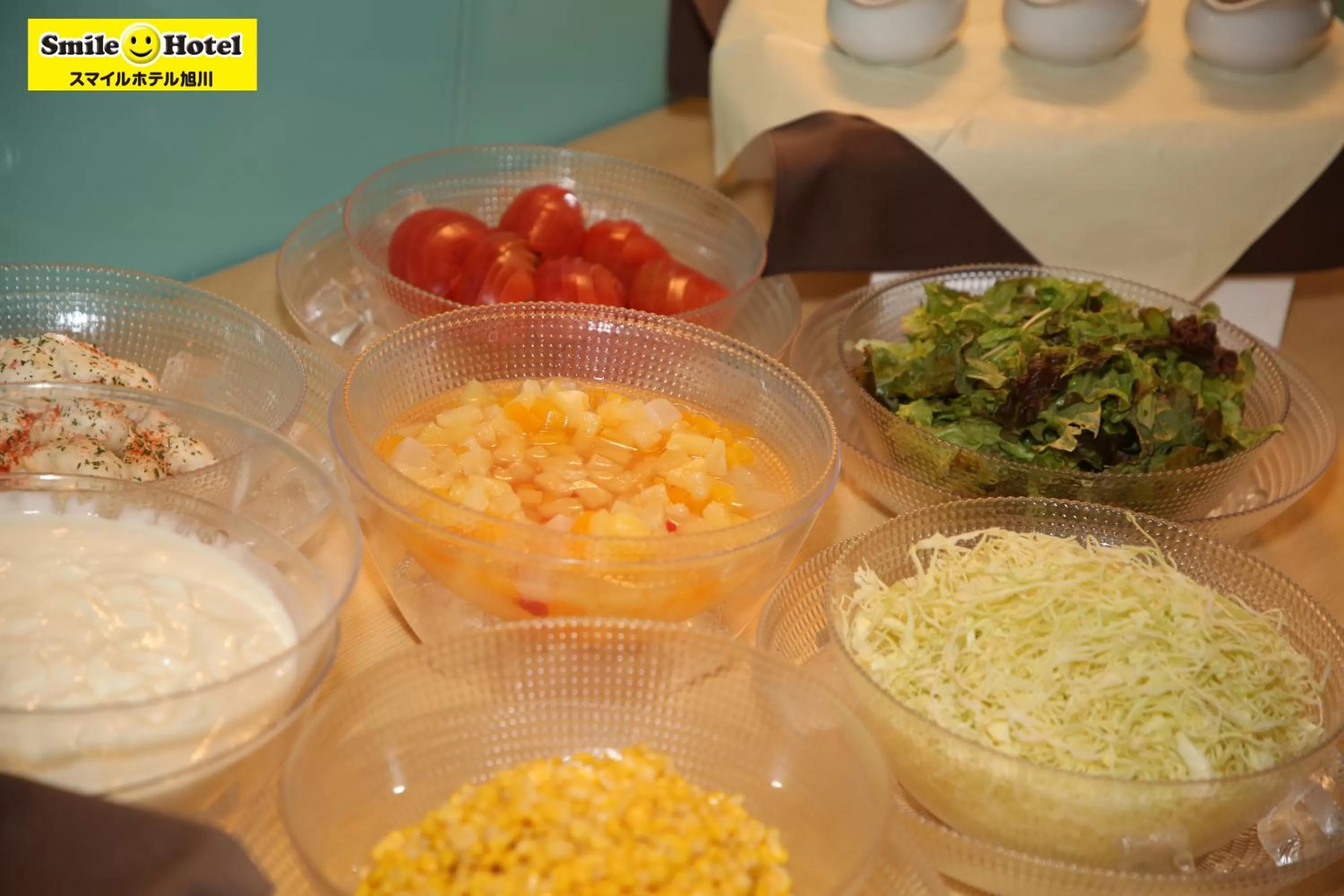 Buffet breakfast in Smile Hotel Asahikawa