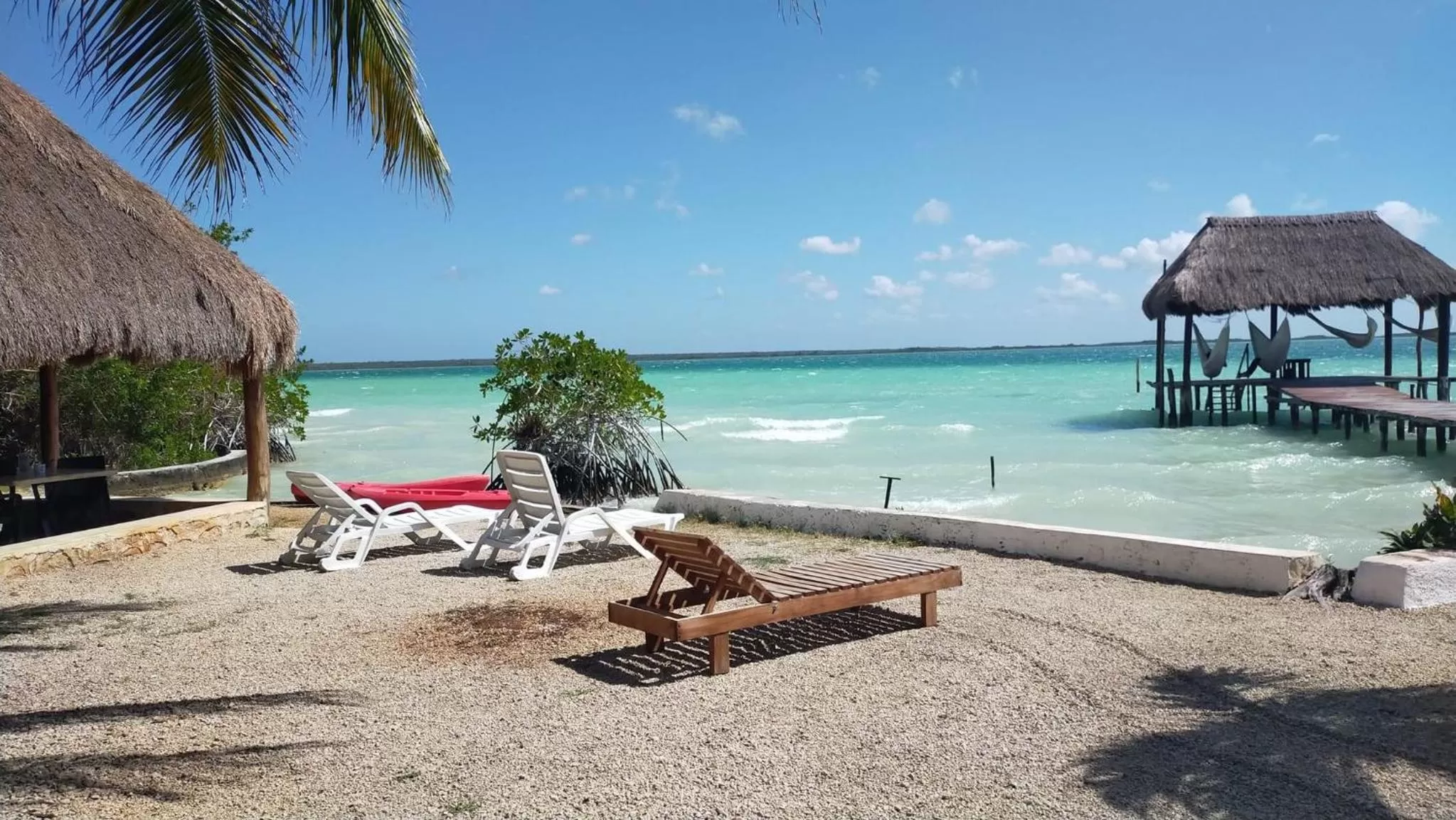 Sea view, Beach in Hotel Wayak Bacalar