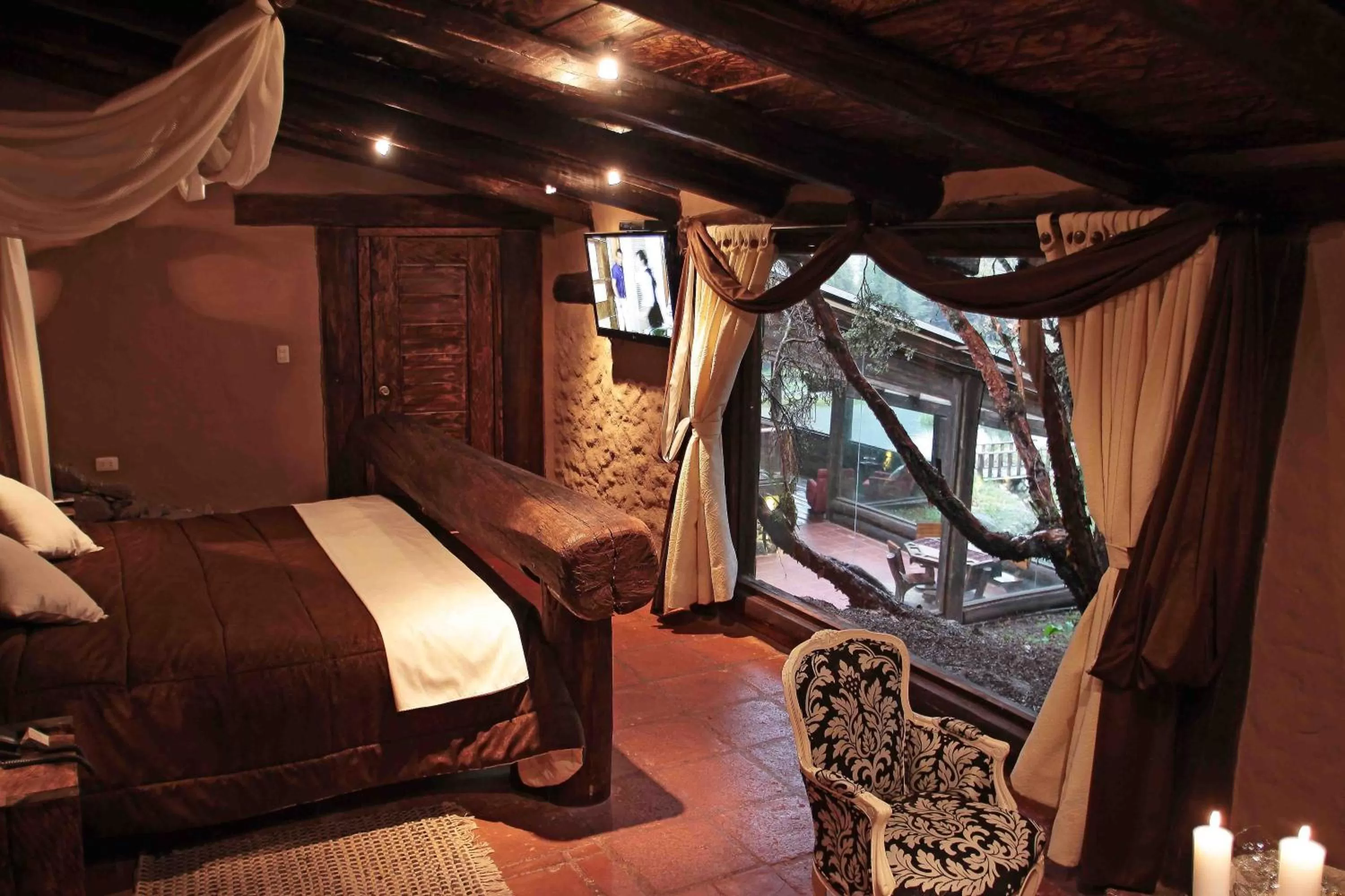 Bed in Hacienda Hostería Dos Chorreras