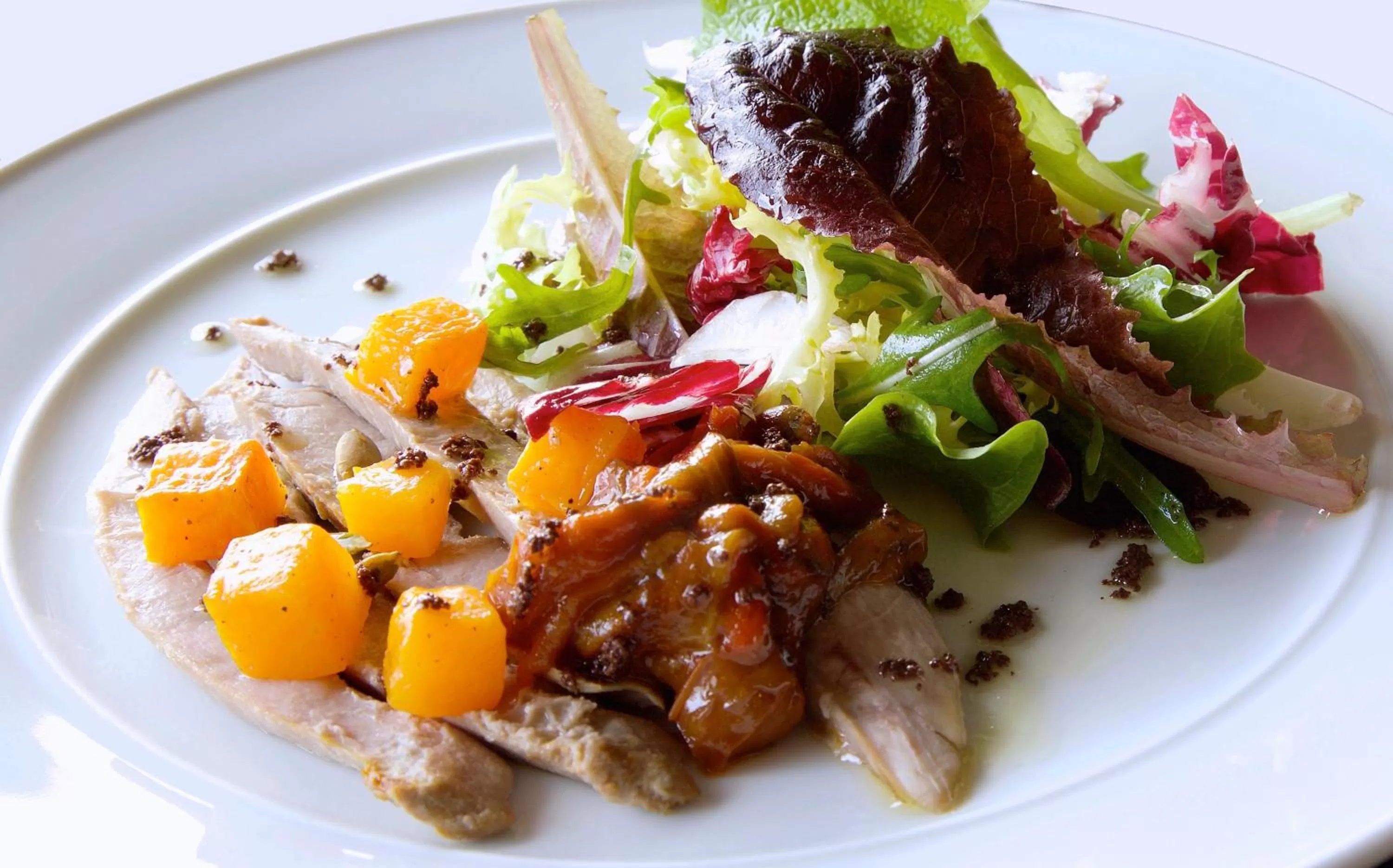 Food close-up in Hotel Tres Reyes Pamplona