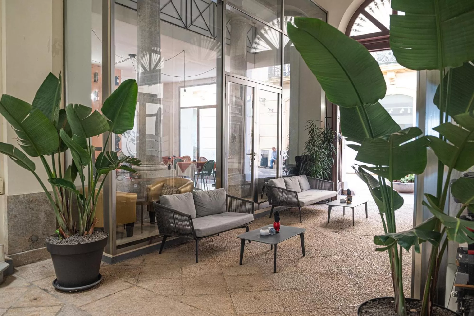 Patio in Central Gallery Rooms- Palazzo D'Ali' Staiti XIX