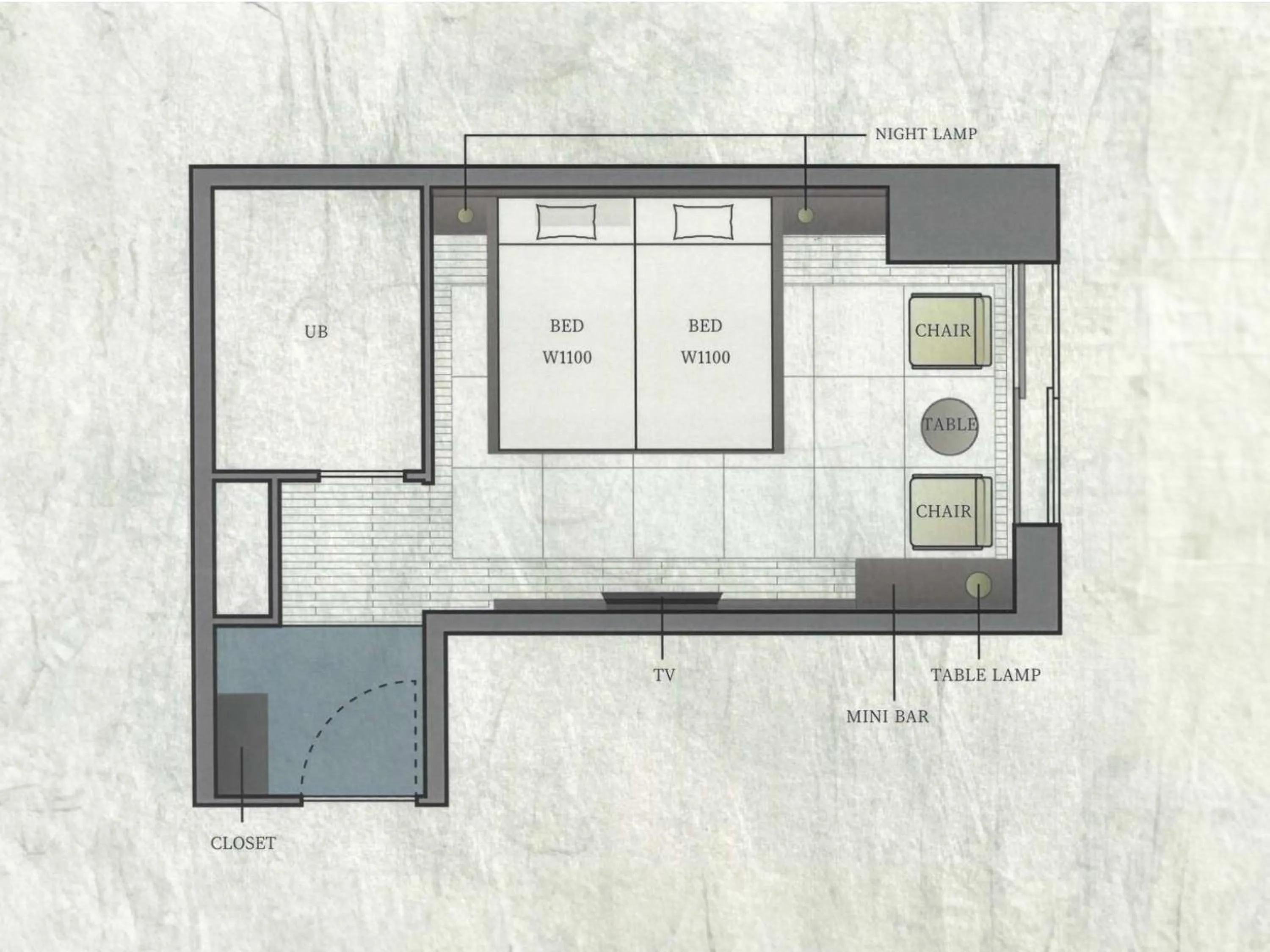 Floor plan in Hotel Resol Kyoto Kawaramachi Sanjo