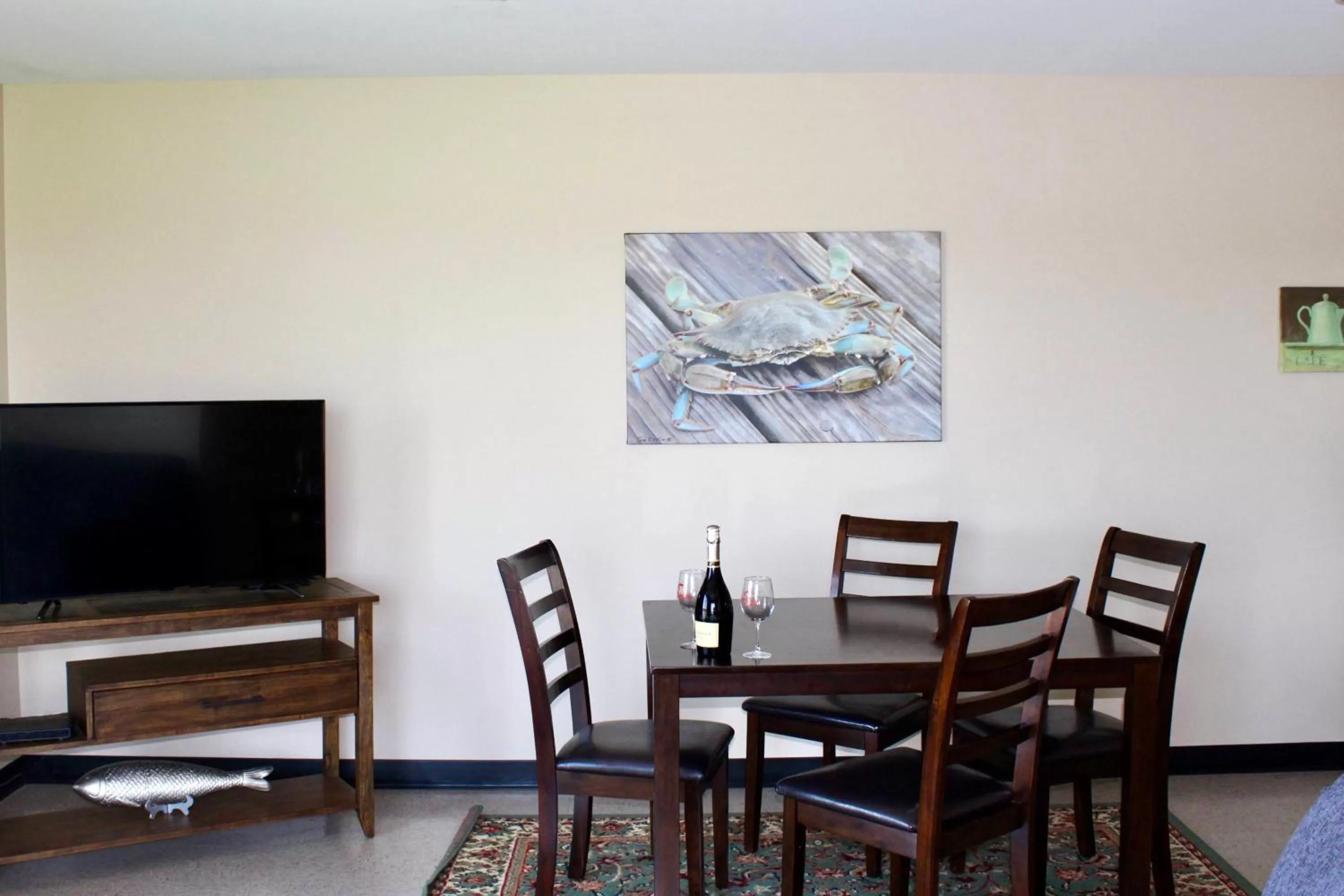 Dining area in Surry Seafood Company