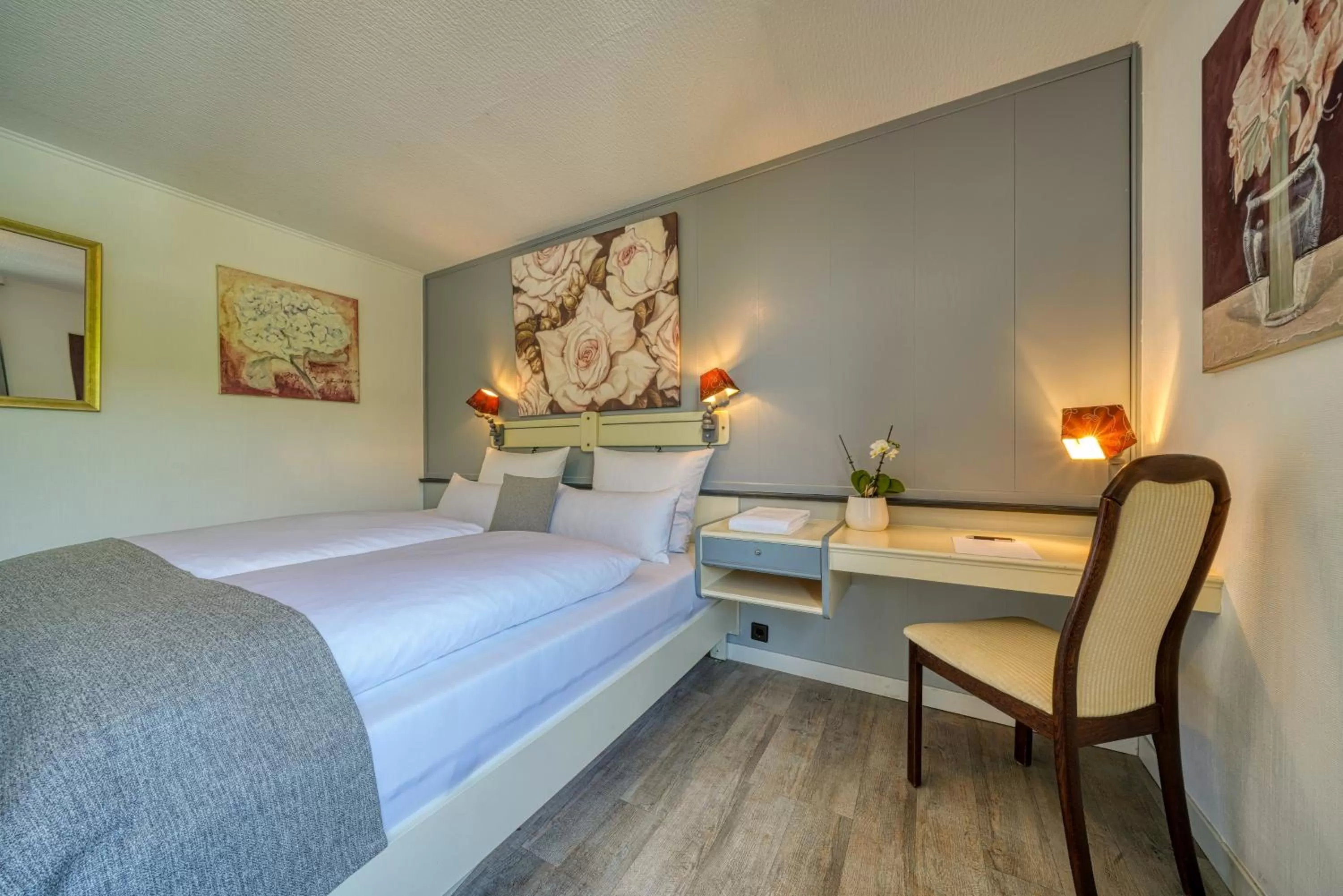 Bed in Hotel Seeblick Försterhaus