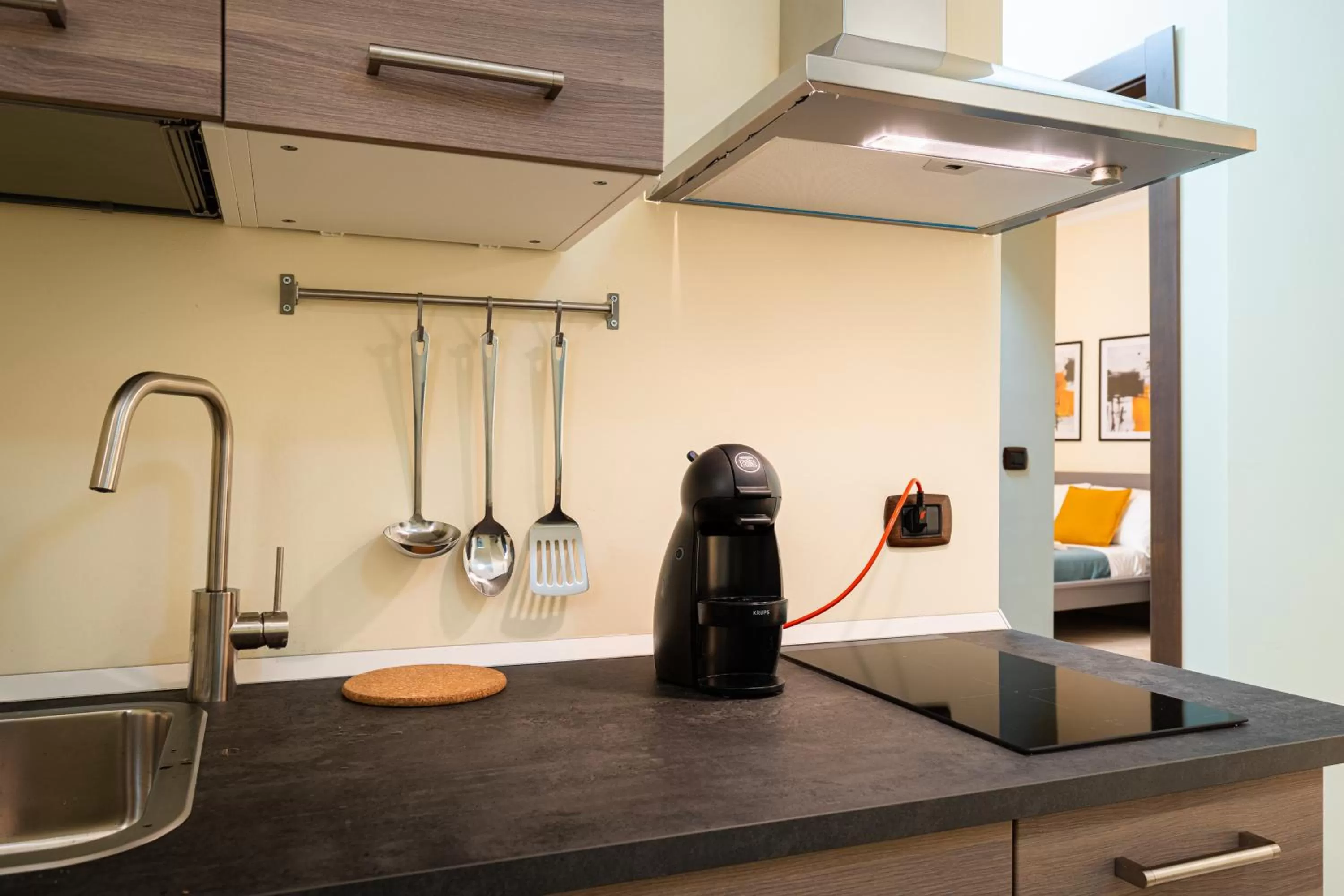 Kitchen or kitchenette in Open Sicily Residence - Central Apartments Near Quattro Canti