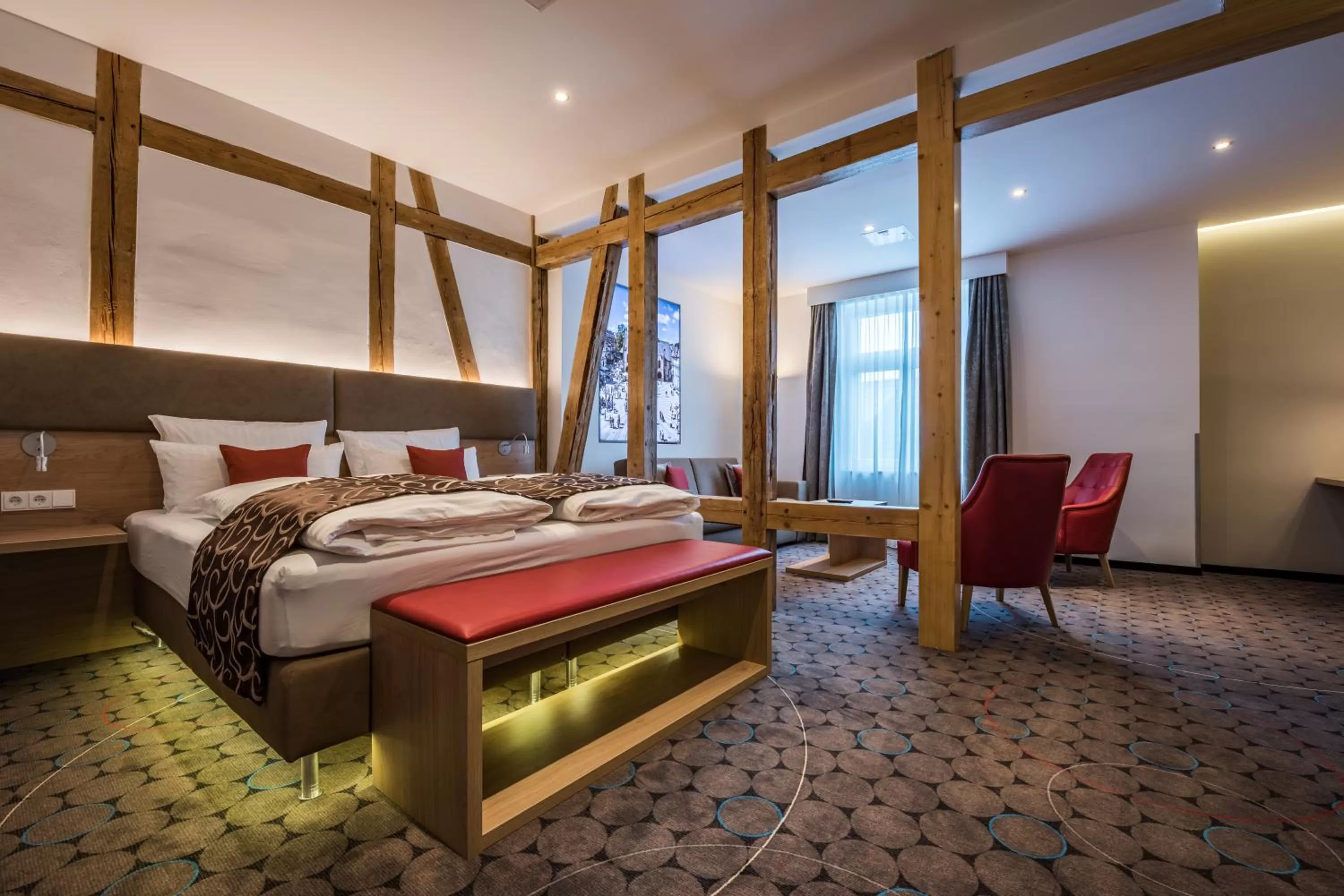 Photo of the whole room, Bed in AKZENT Hotel Villa Saxer