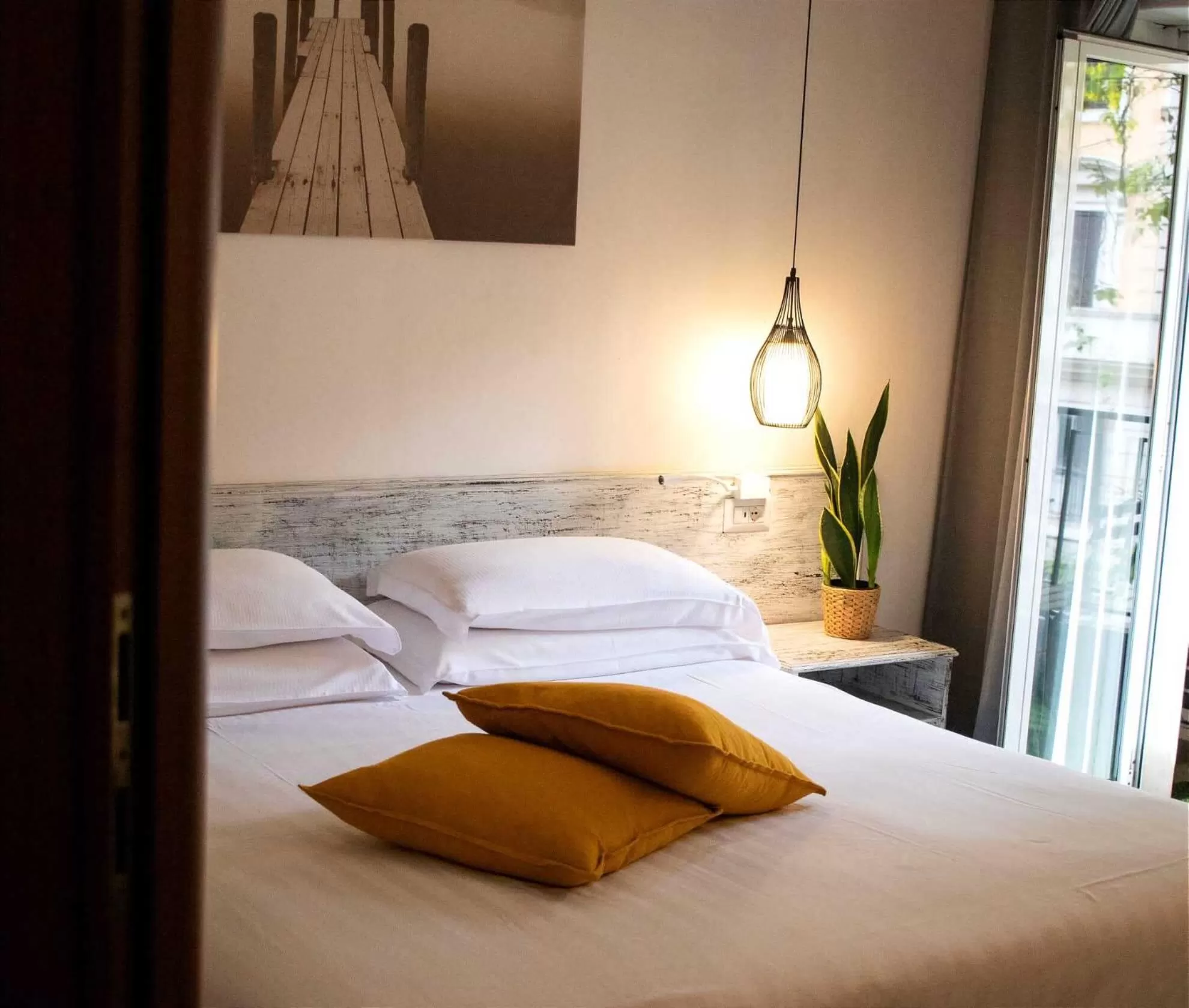 Bedroom, Bed in In Trastevere House