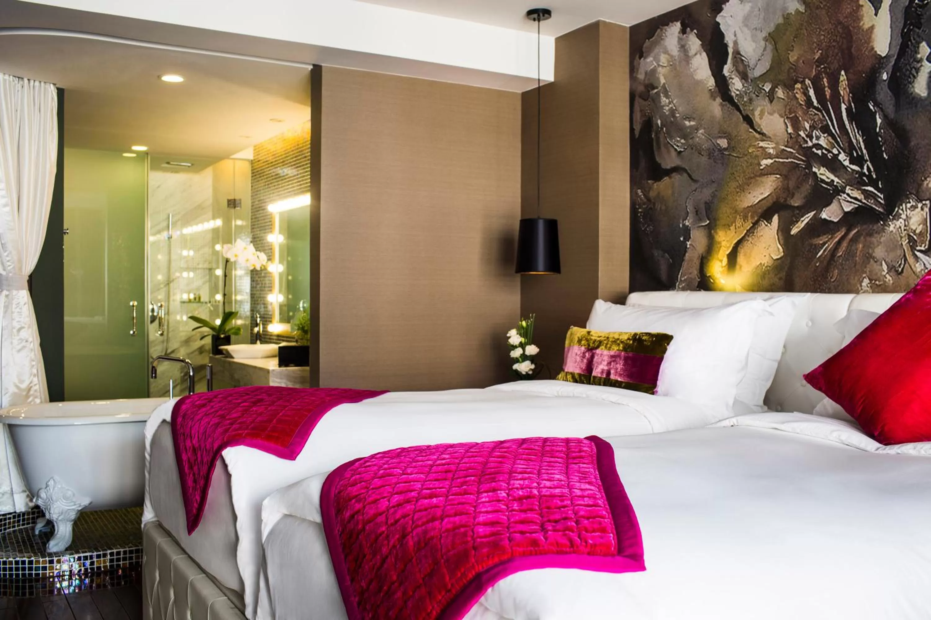 Bathroom, Bed in Hotel de l'Opera Hanoi - MGallery