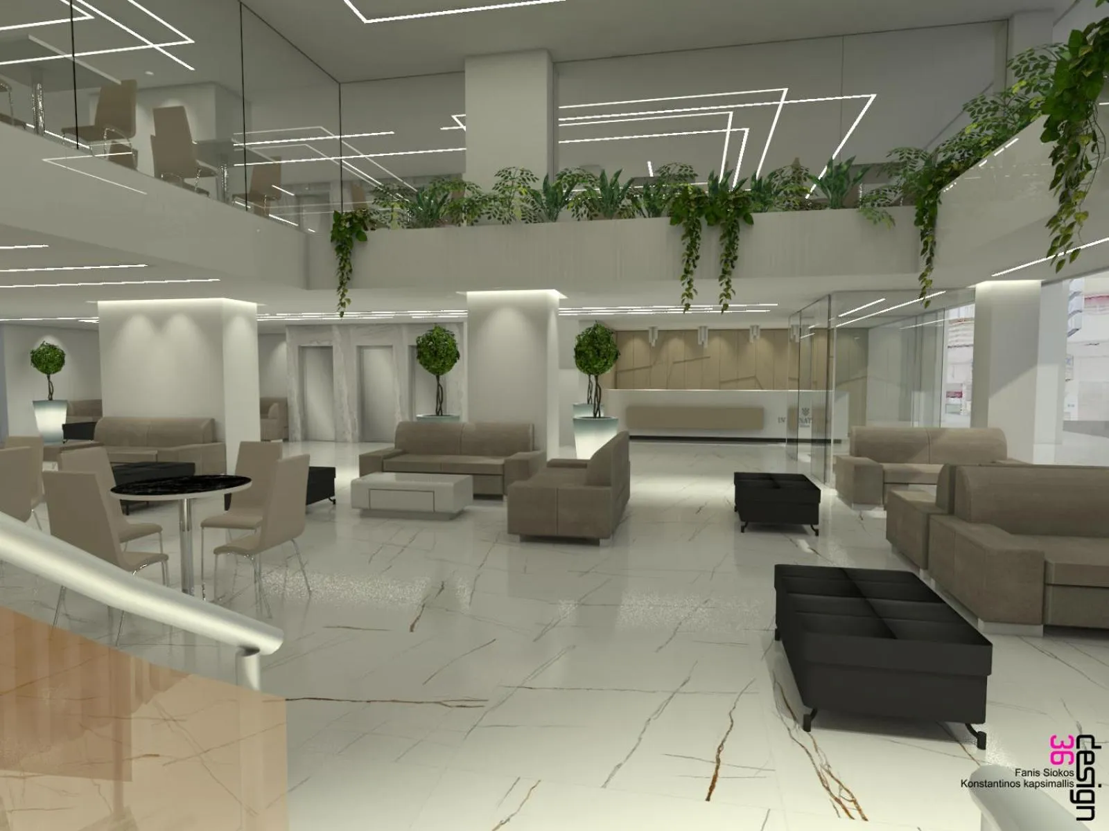 Lobby or reception in International Atene hotel