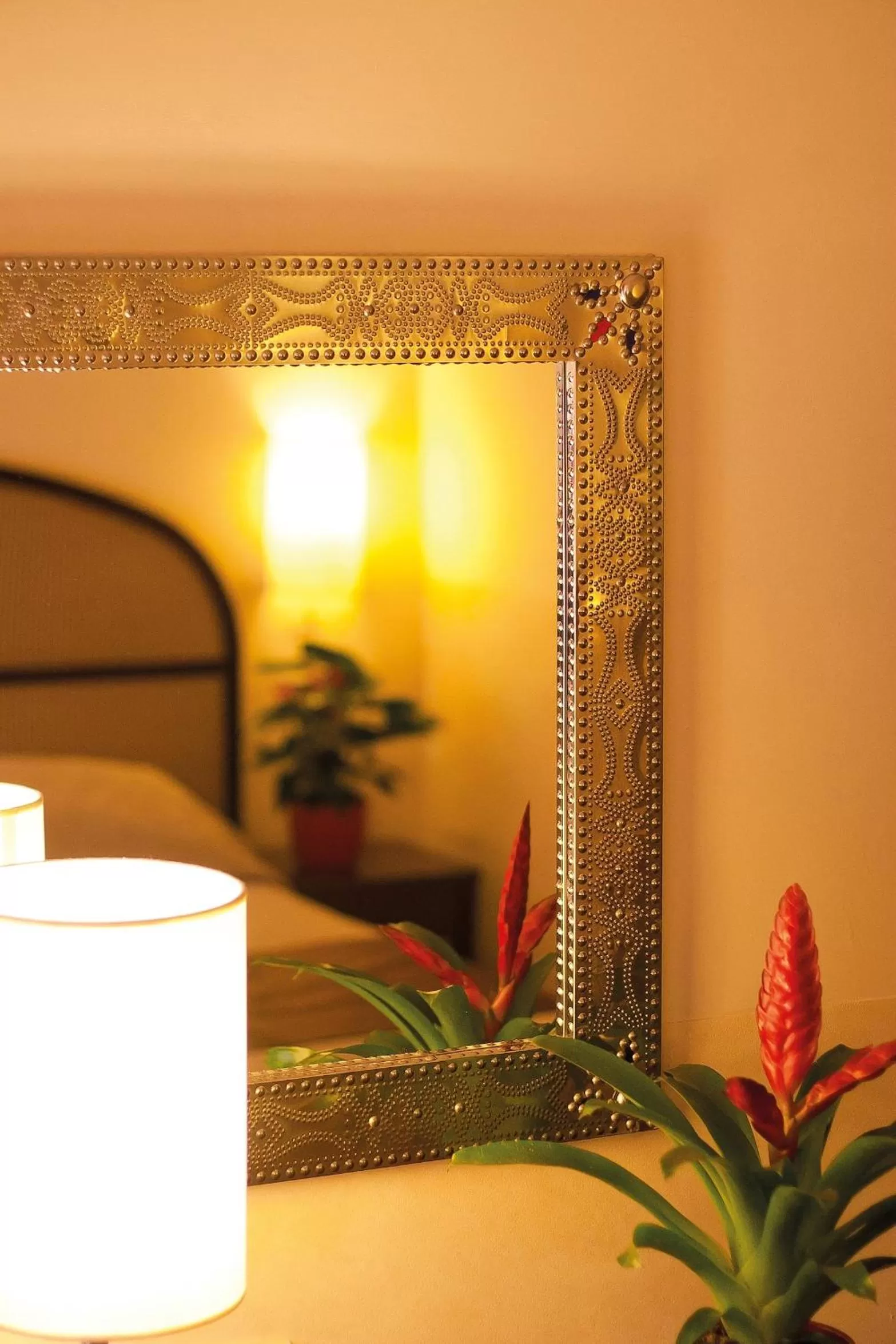 Decorative detail, Bed in Hotel Novecento