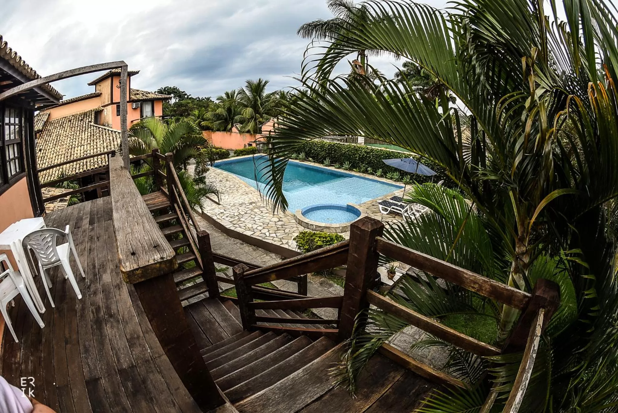Pool view in Pousada Da Ferradura