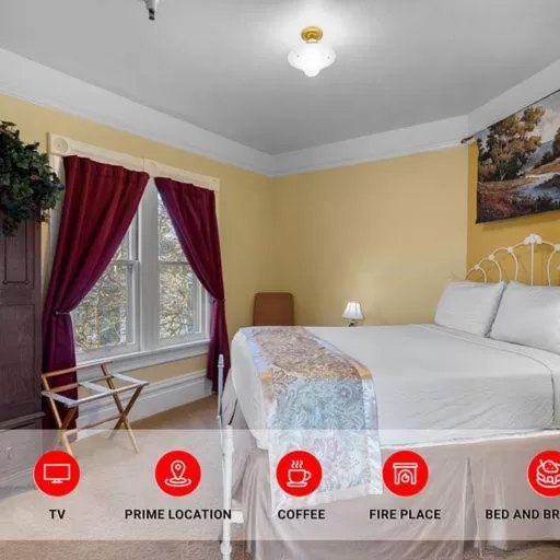 Bed in Hennessey House Bed and Breakfast