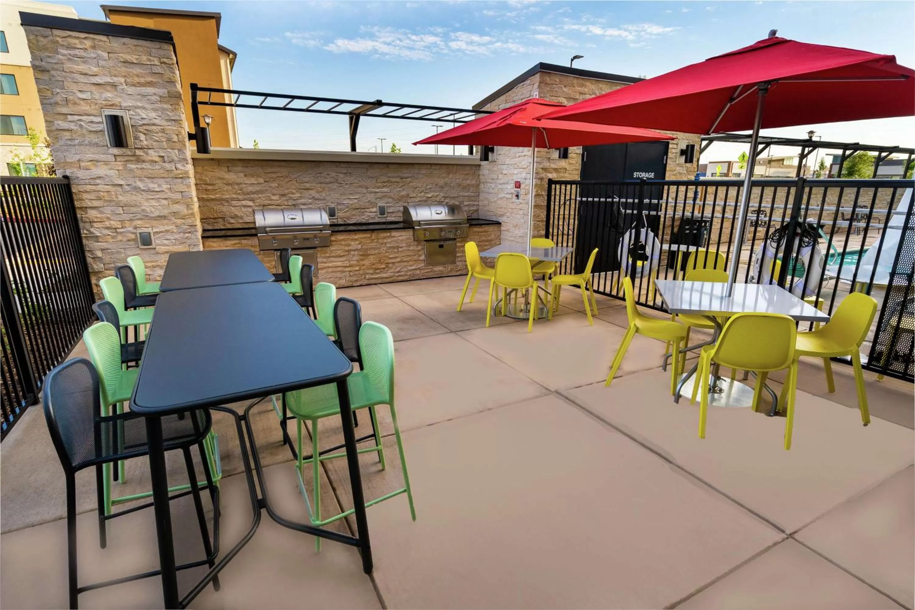 Patio in Home2 Suites By Hilton Roseville Sacramento