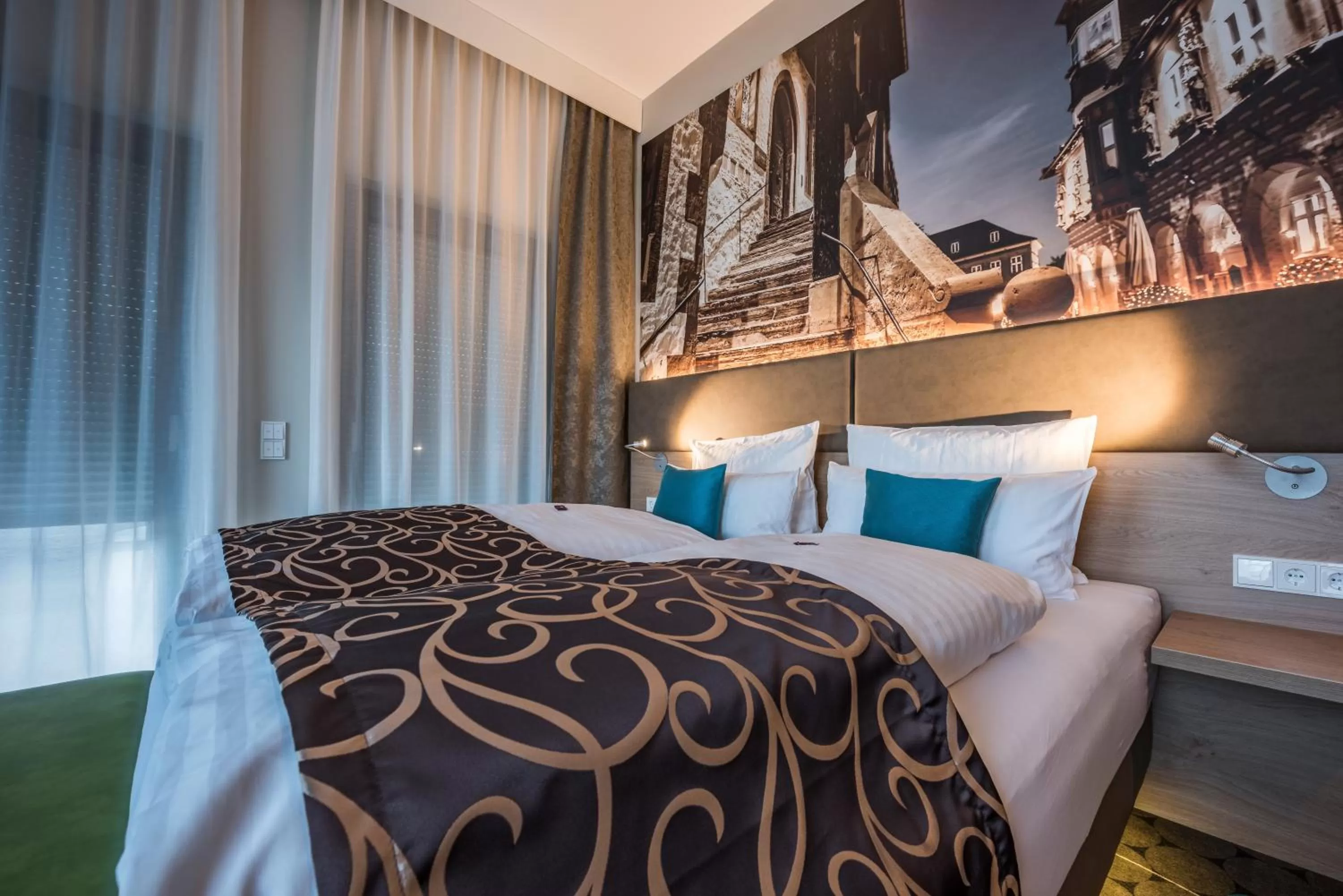 Photo of the whole room, Bed in AKZENT Hotel Villa Saxer